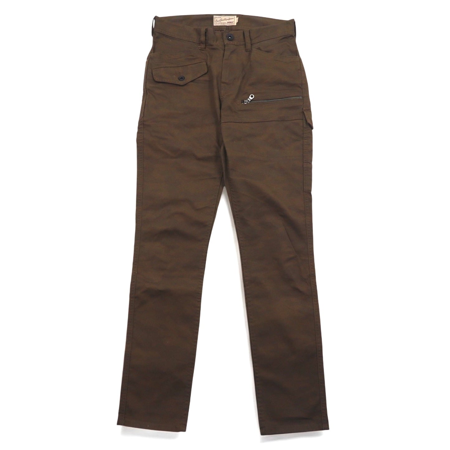 AVIREX ドビー パンツ カーゴパンツ S カーキ コットン ストレッチ STRETCH DOBBY PANT 6156101