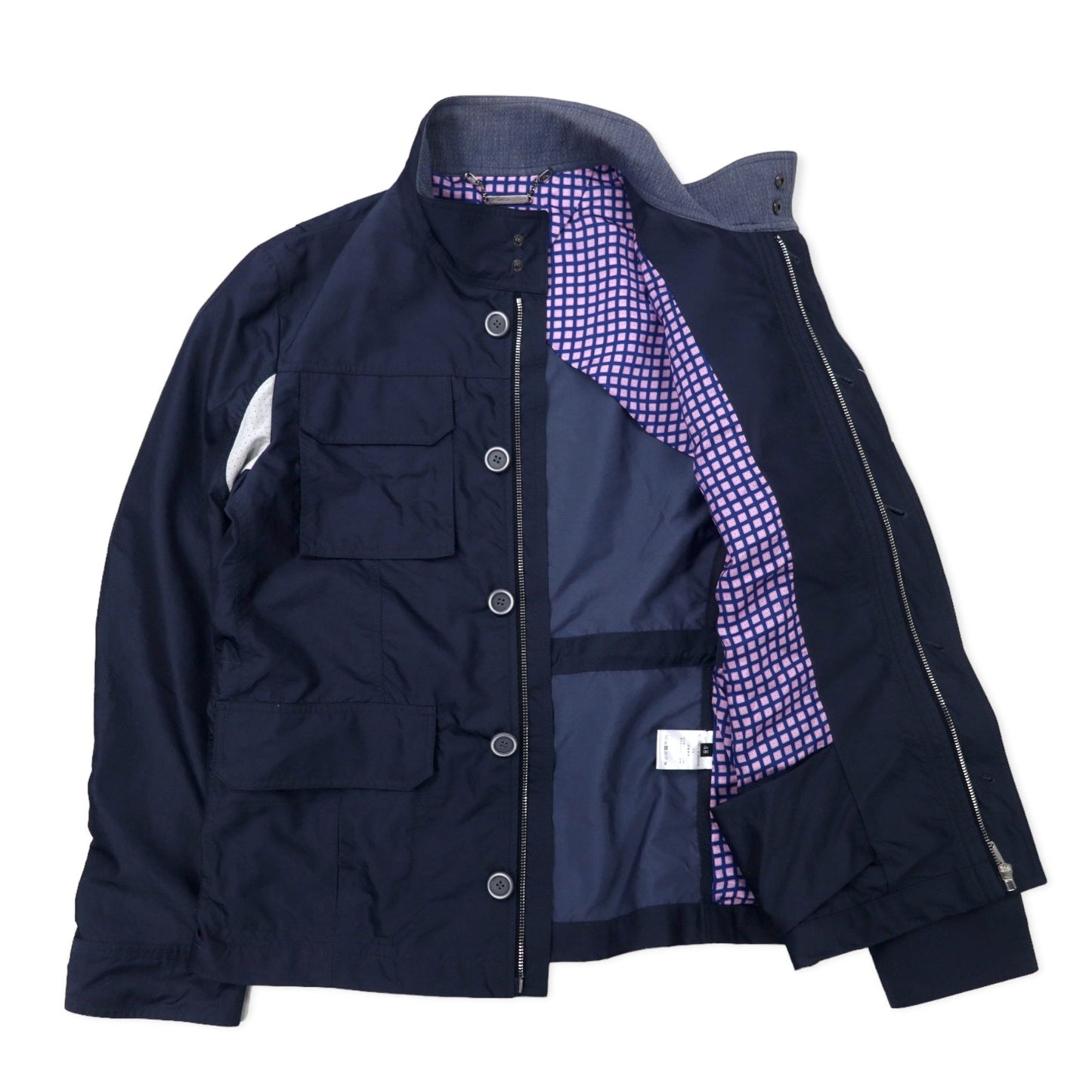H&S Harry & Sons イタリア製 フィールドジャケット 48 ネイビー ナイロン G5047 未使用品