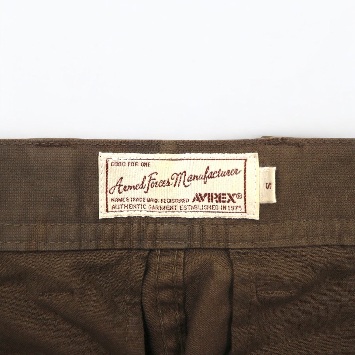 AVIREX ドビー パンツ カーゴパンツ S カーキ コットン ストレッチ STRETCH DOBBY PANT 6156101