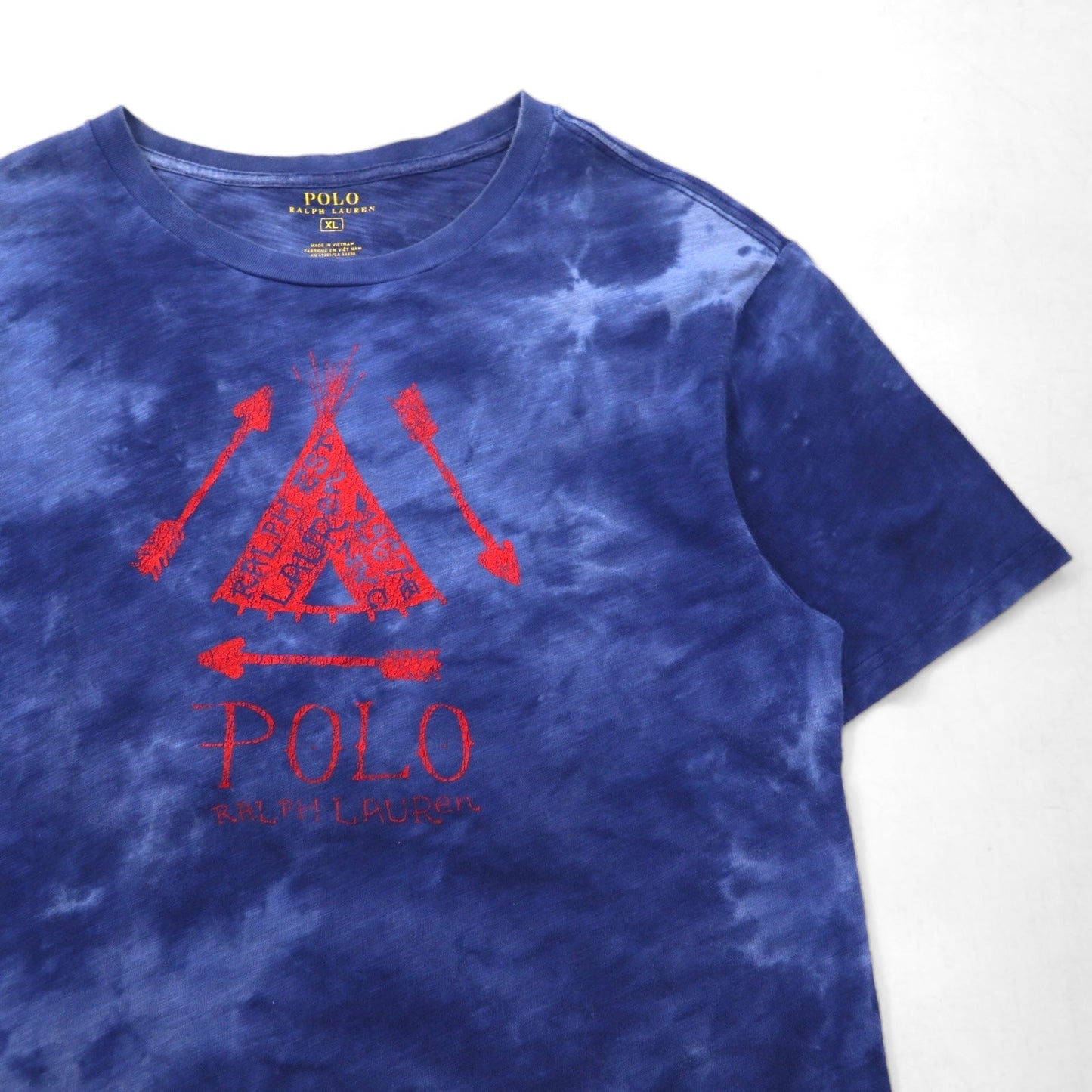 POLO RALPH LAUREN タイダイ プリントTシャツ XL ブルー コットン
