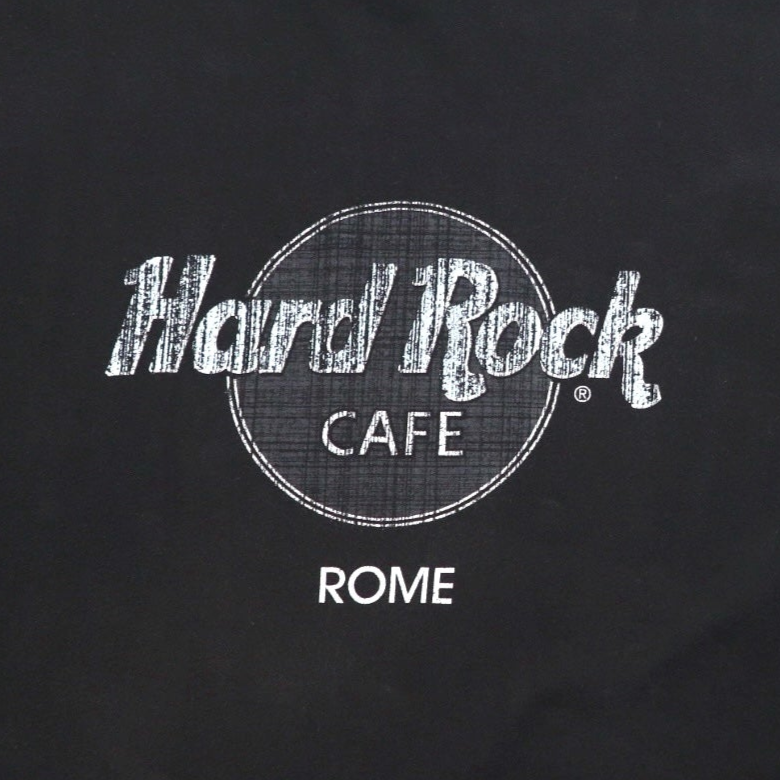 Hard Rock CAFE 90年代 プリント Tシャツ 2XL ブラック コットン ビッグサイズ ROME