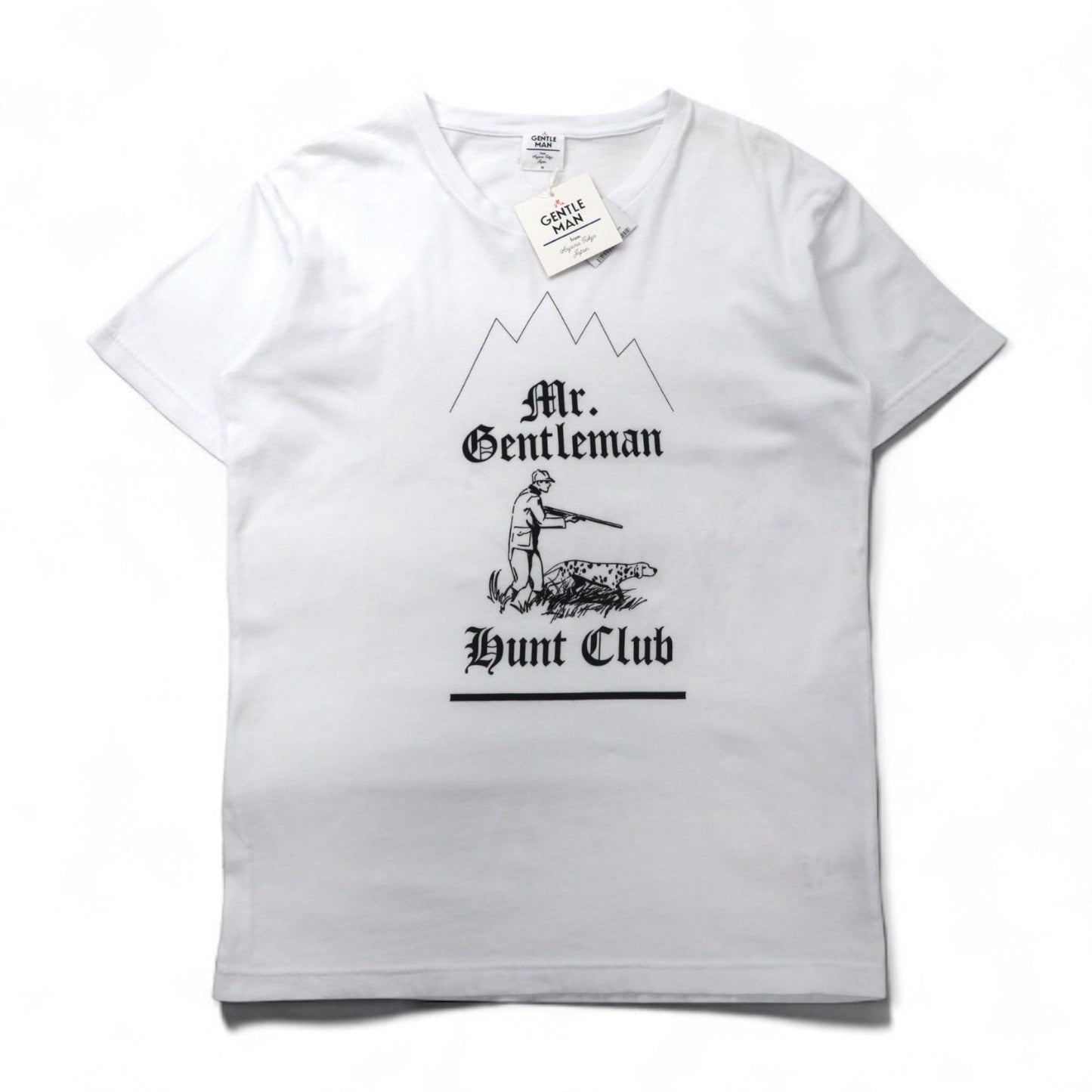 Mr. GENTLEMAN Tシャツ M ホワイト コットン HUNTING MOUNTAIN TEE 未使用品