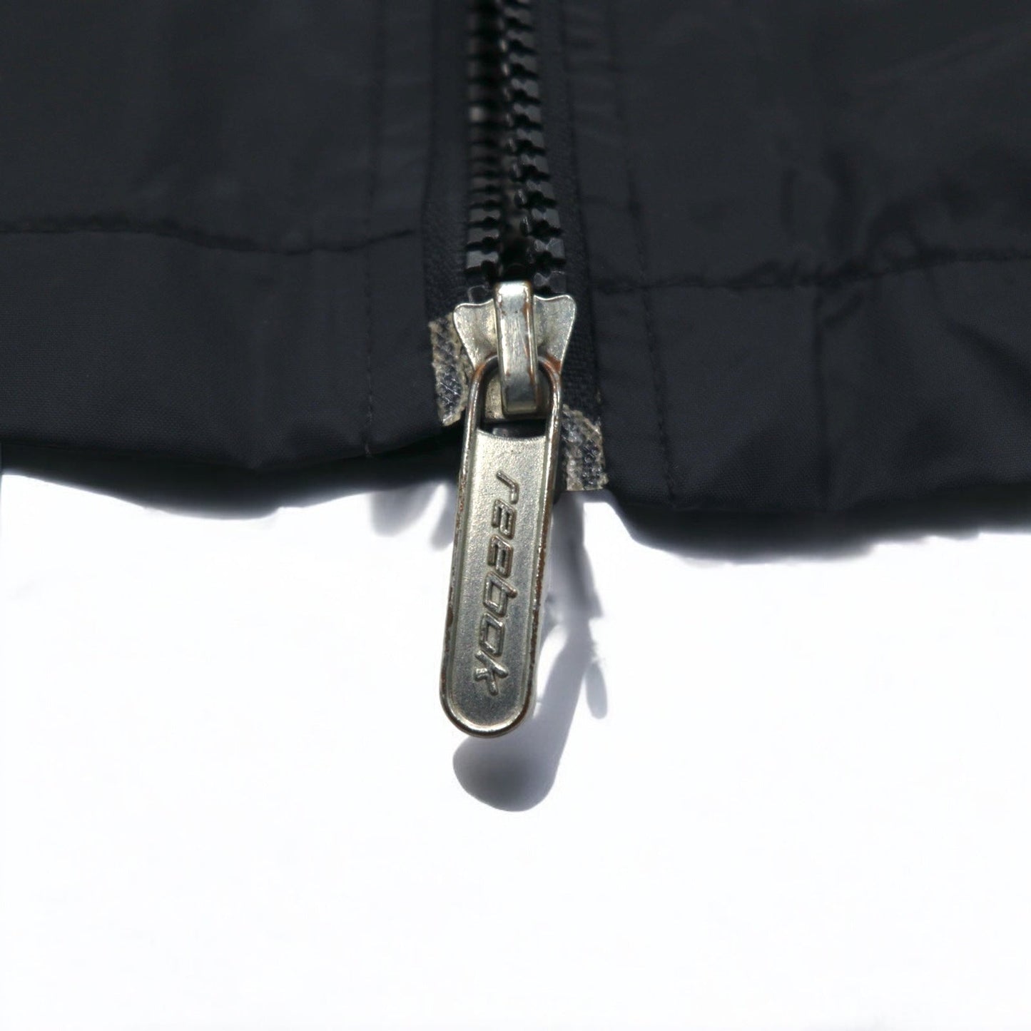 Reebok 90年代 フルジップ コーチジャケット L ブラック ロゴテープ サイドライン メッシュライナー