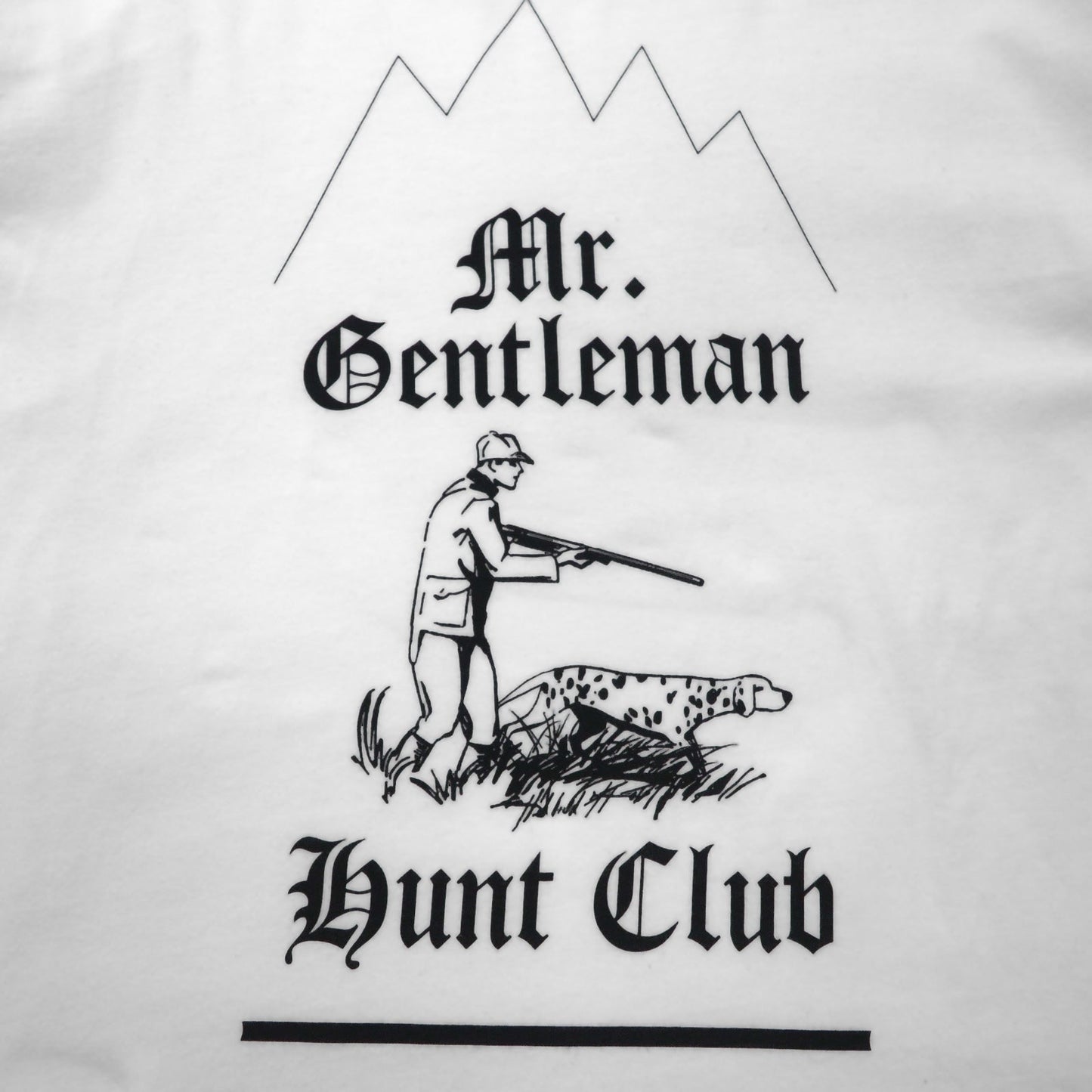 Mr. GENTLEMAN Tシャツ M ホワイト コットン HUNTING MOUNTAIN TEE 未使用品