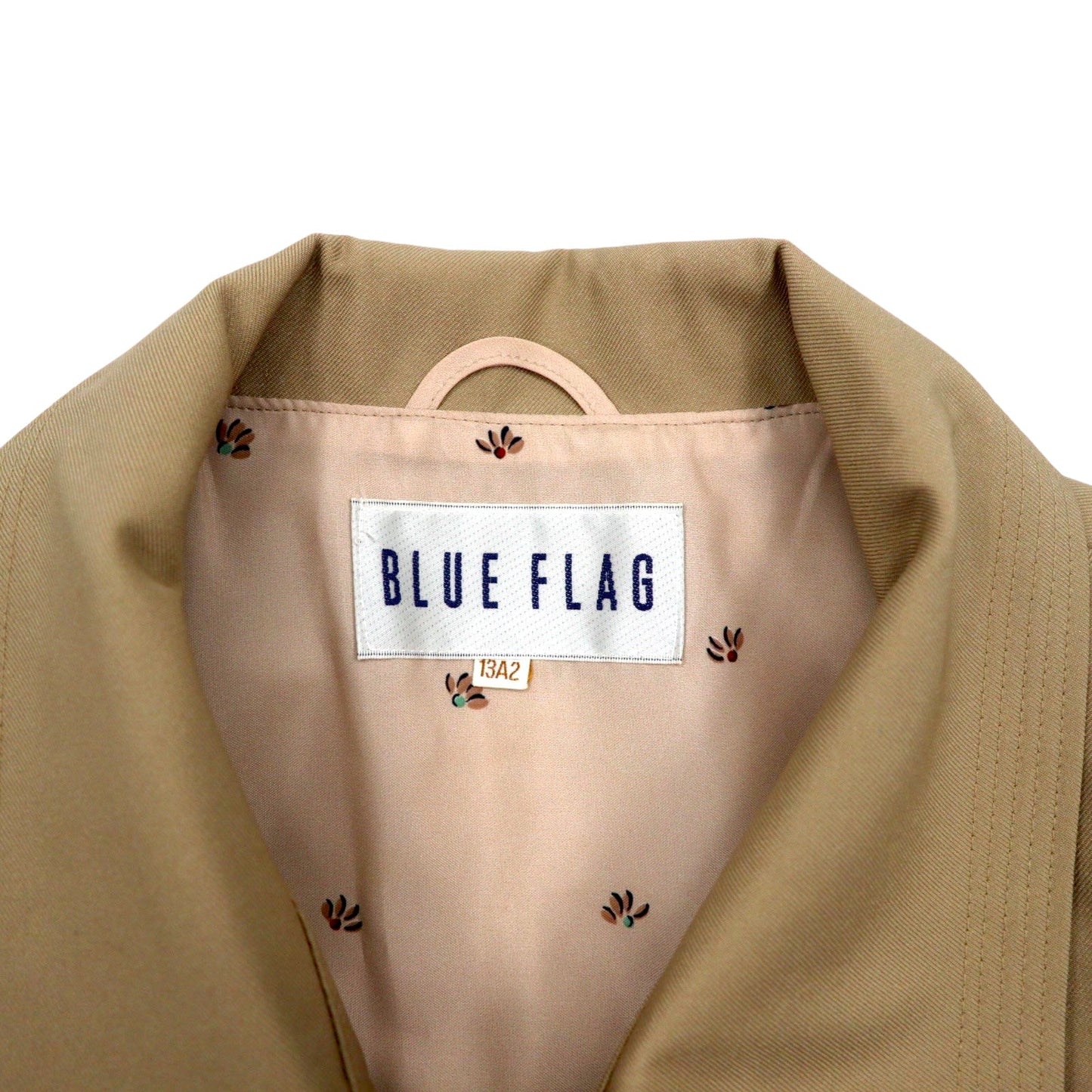 BLUE FLAG ( SANYO ) ステンカラー トレンチコート L ベージュ ポリエステル ベルト付き 日本製