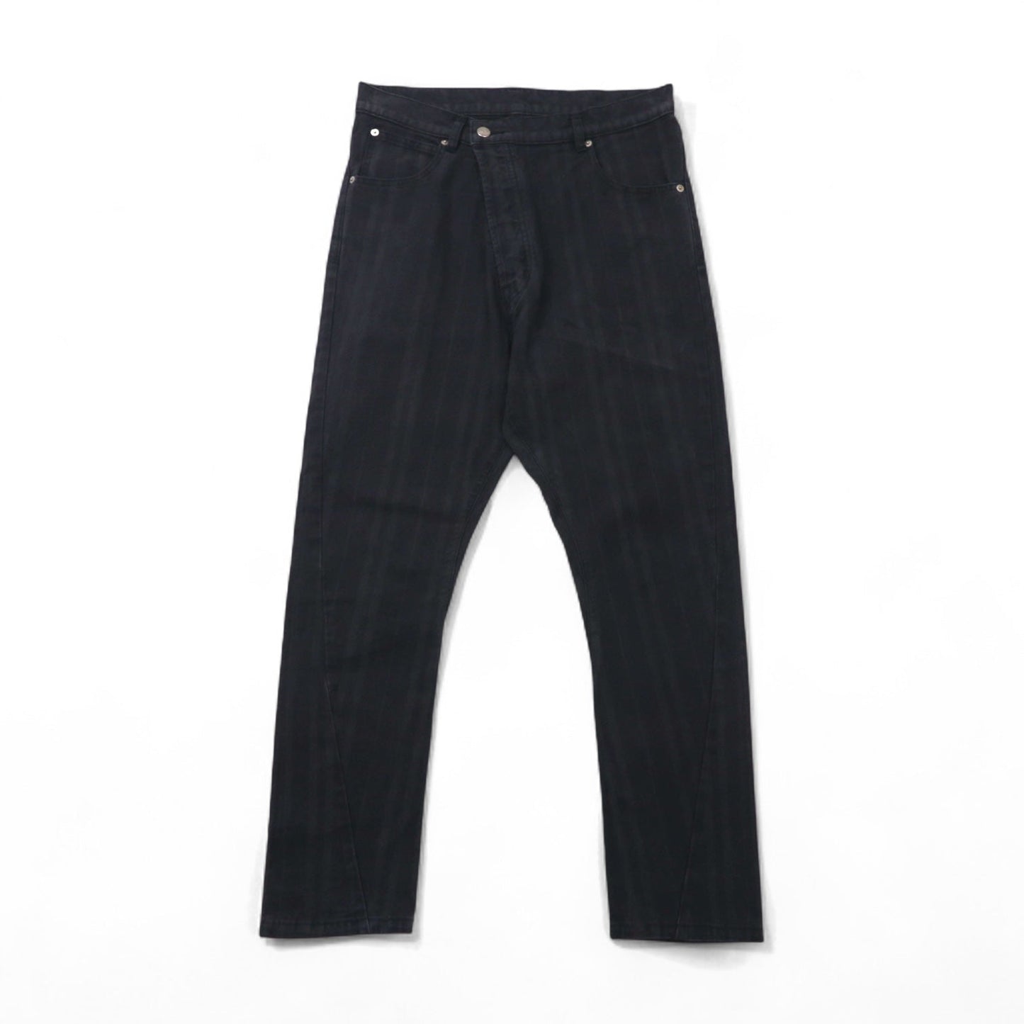 Vivienne Westwood MAN デニム サルエルパンツ M ブラック ジーンズ ストライプ コットン