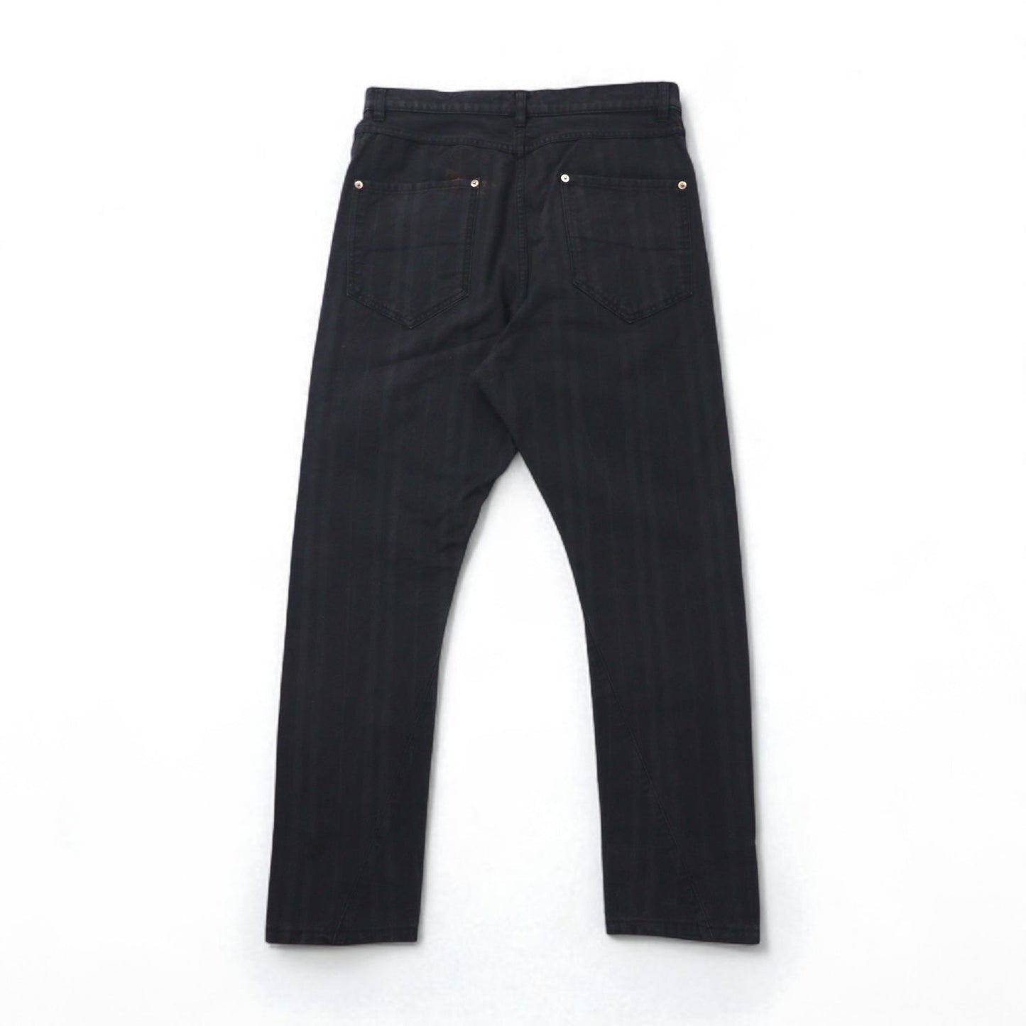 Vivienne Westwood MAN デニム サルエルパンツ M ブラック ジーンズ ストライプ コットン