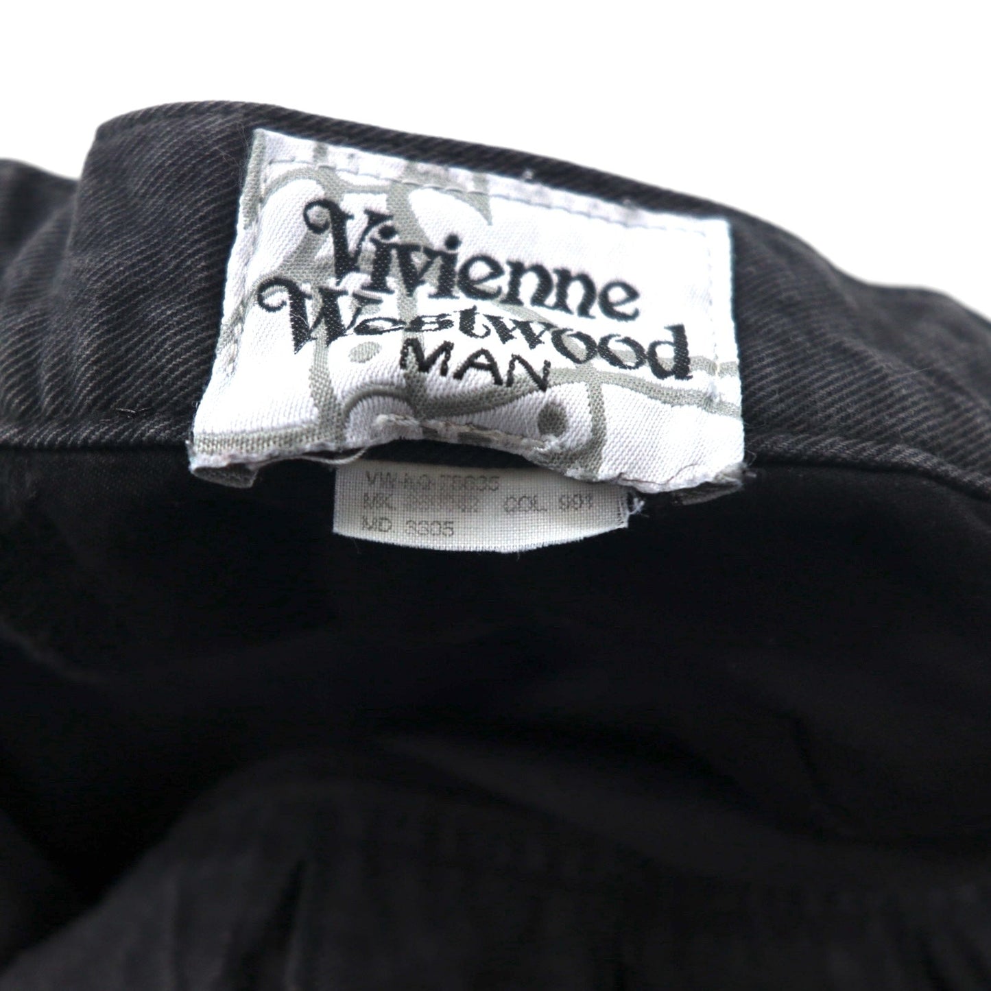 Vivienne Westwood MAN デニム サルエルパンツ M ブラック ジーンズ ストライプ コットン