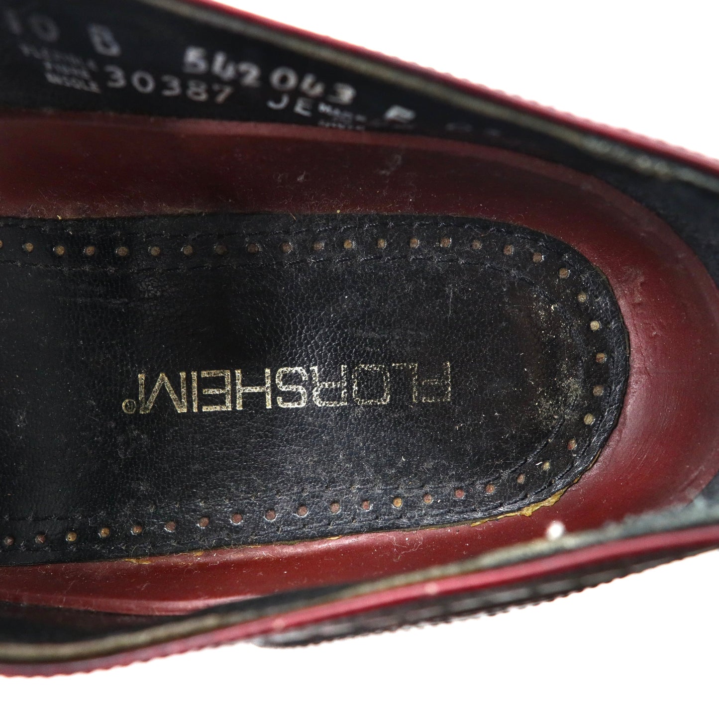 FLORSHEIM ウィングチップシューズ 28cm ボルドー レザー