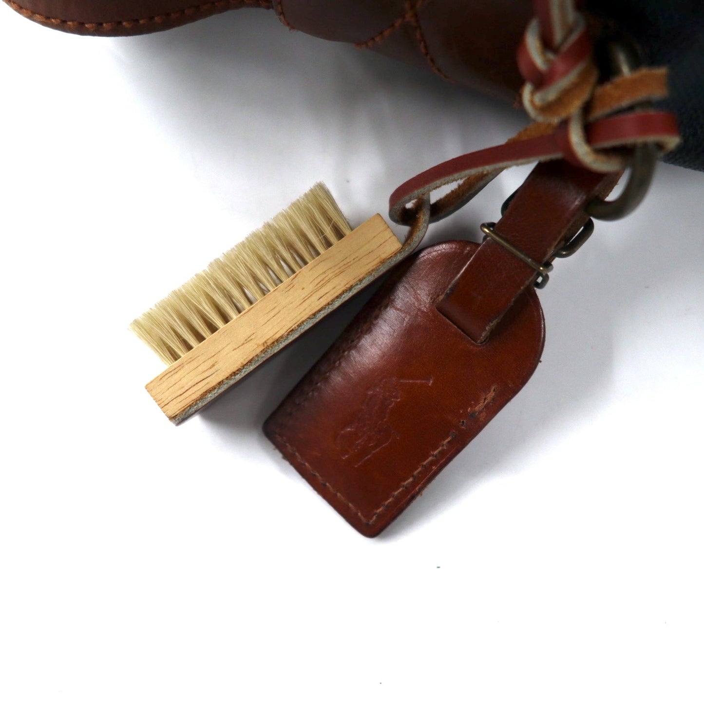 POLO RALPH LAUREN ブラックウォッチ メッセンジャーバッグ ショルダーバッグ グリーン チェック PVC レザー