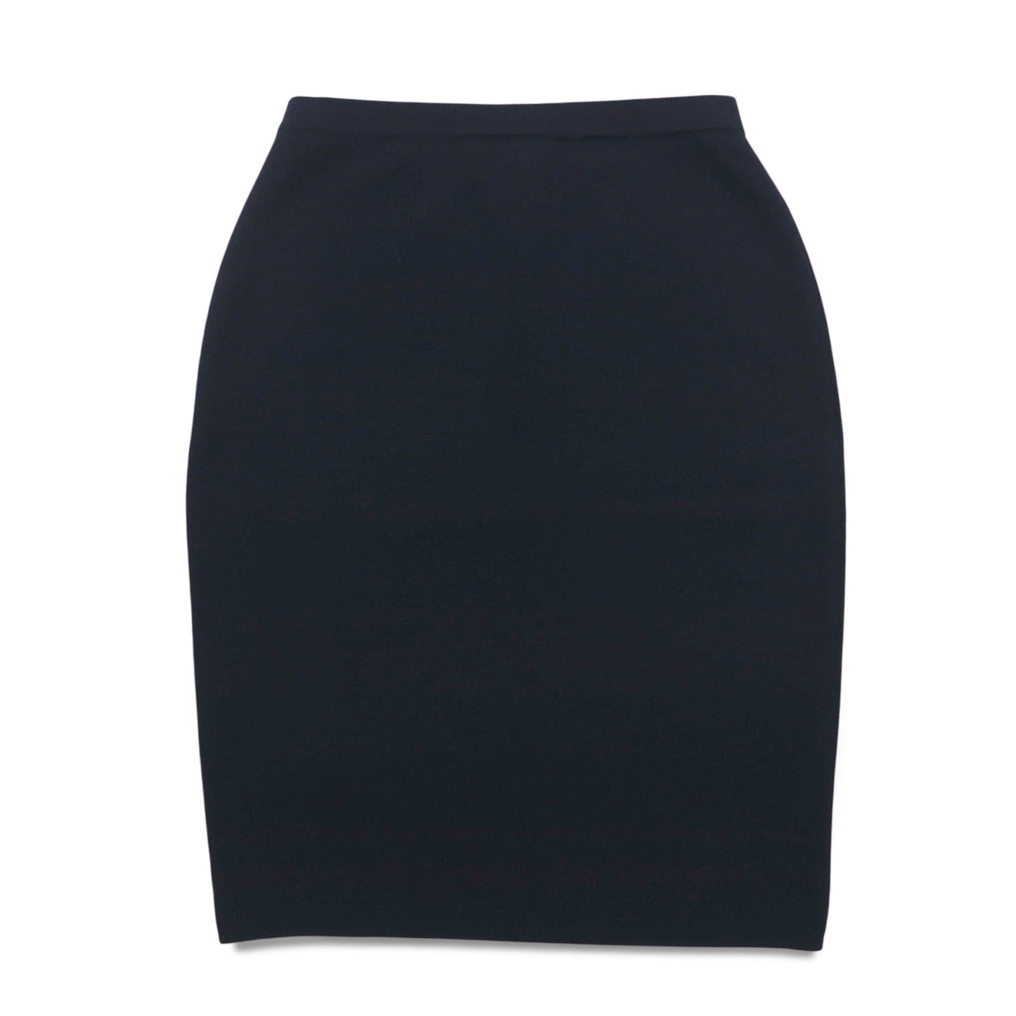 Salvatore Ferragamo イタリア製 オールド ラムウール ニット コクーンスカート S ネイビー 羊毛