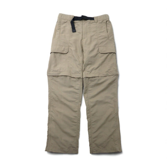 THE NORTH FACE アウトドア 2WAY コンバーチブル カーゴパンツ ショートパンツ M ベージュ ナイロン US規格 AJFB