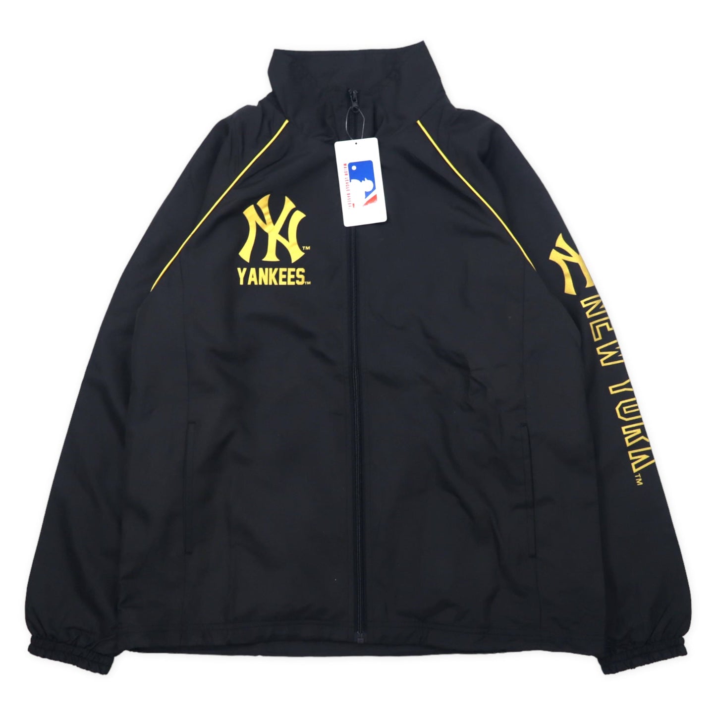 MAJOR LEAGUE BASEBALL MLB ニューヨーク ヤンキース トラックジャケット セットアップ ジャージ L ブラック ポリエステル New York Yankees ロゴプリント 袖ロゴ RELAXING WEAR 未使用品