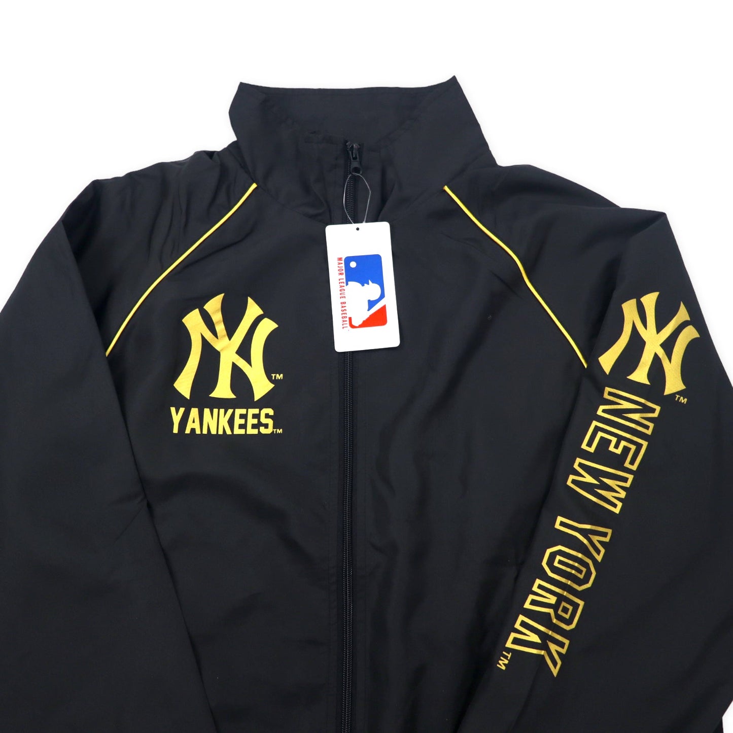 MAJOR LEAGUE BASEBALL MLB ニューヨーク ヤンキース トラックジャケット セットアップ ジャージ L ブラック ポリエステル New York Yankees ロゴプリント 袖ロゴ RELAXING WEAR 未使用品