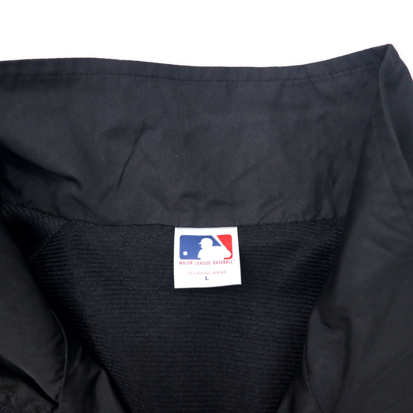 MAJOR LEAGUE BASEBALL MLB ニューヨーク ヤンキース トラックジャケット セットアップ ジャージ L ブラック ポリエステル New York Yankees ロゴプリント 袖ロゴ RELAXING WEAR 未使用品