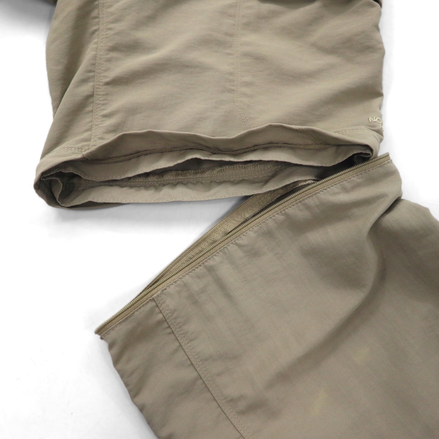 THE NORTH FACE アウトドア 2WAY コンバーチブル カーゴパンツ ショートパンツ M ベージュ ナイロン US規格 AJFB