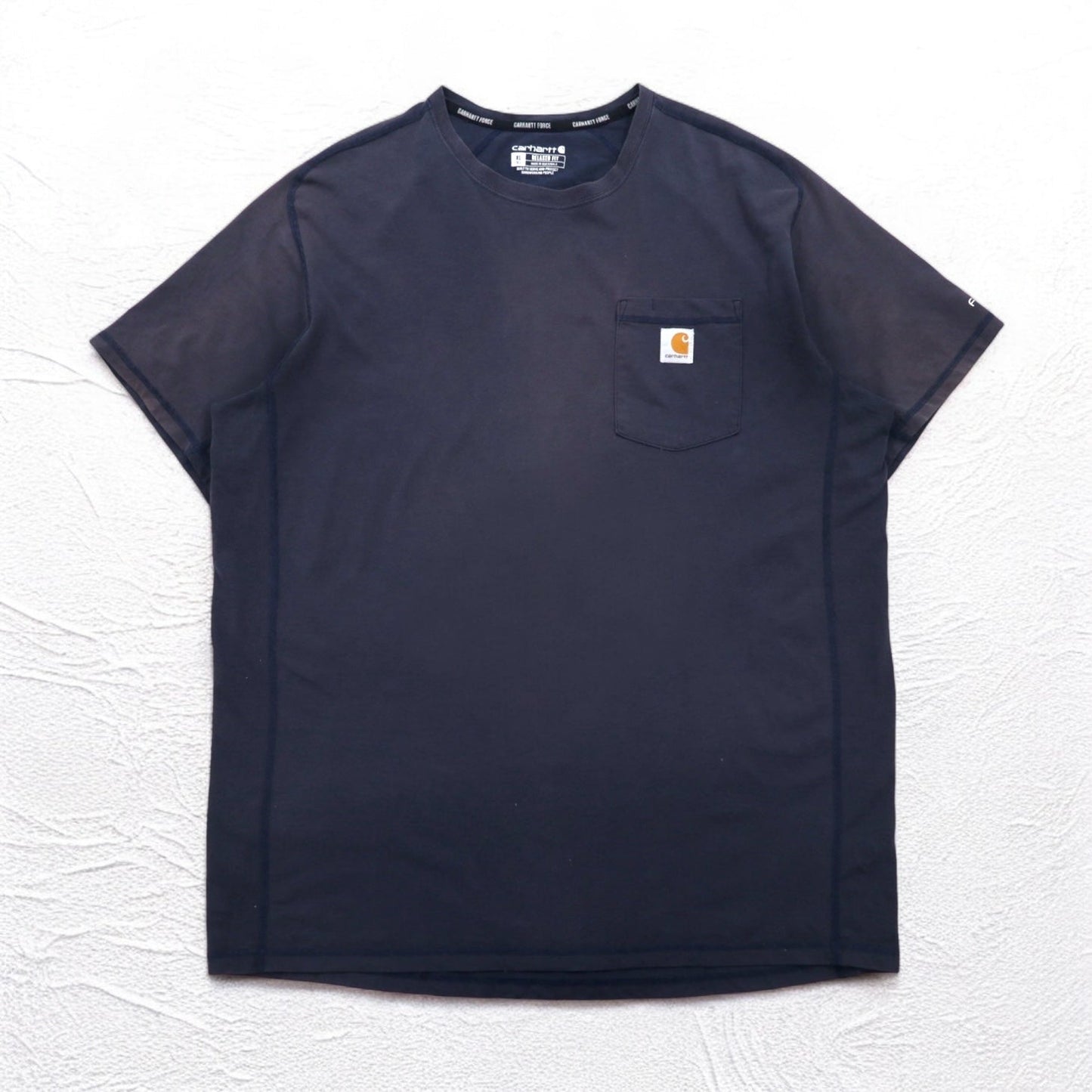 Carhartt ポケット Tシャツ ポケT XL ネイビー Force Relaxed Fit Midweight Short Sleeve Pocket T-Shirt 104616