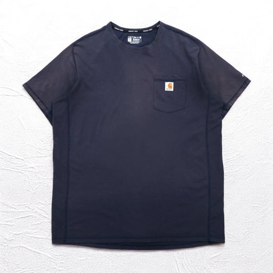 Carhartt ポケット Tシャツ ポケT XL ネイビー Force Relaxed Fit Midweight Short Sleeve Pocket T-Shirt 104616