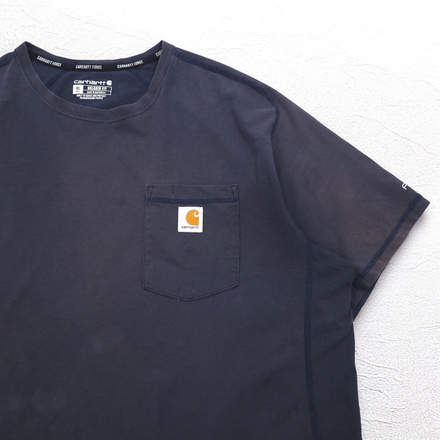 Carhartt ポケット Tシャツ ポケT XL ネイビー Force Relaxed Fit Midweight Short Sleeve Pocket T-Shirt 104616