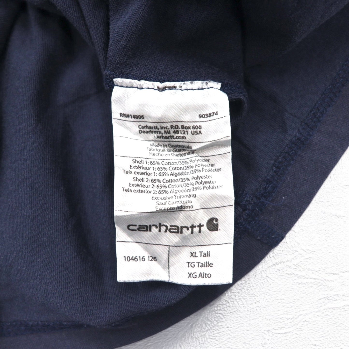 Carhartt ポケット Tシャツ ポケT XL ネイビー Force Relaxed Fit Midweight Short Sleeve Pocket T-Shirt 104616