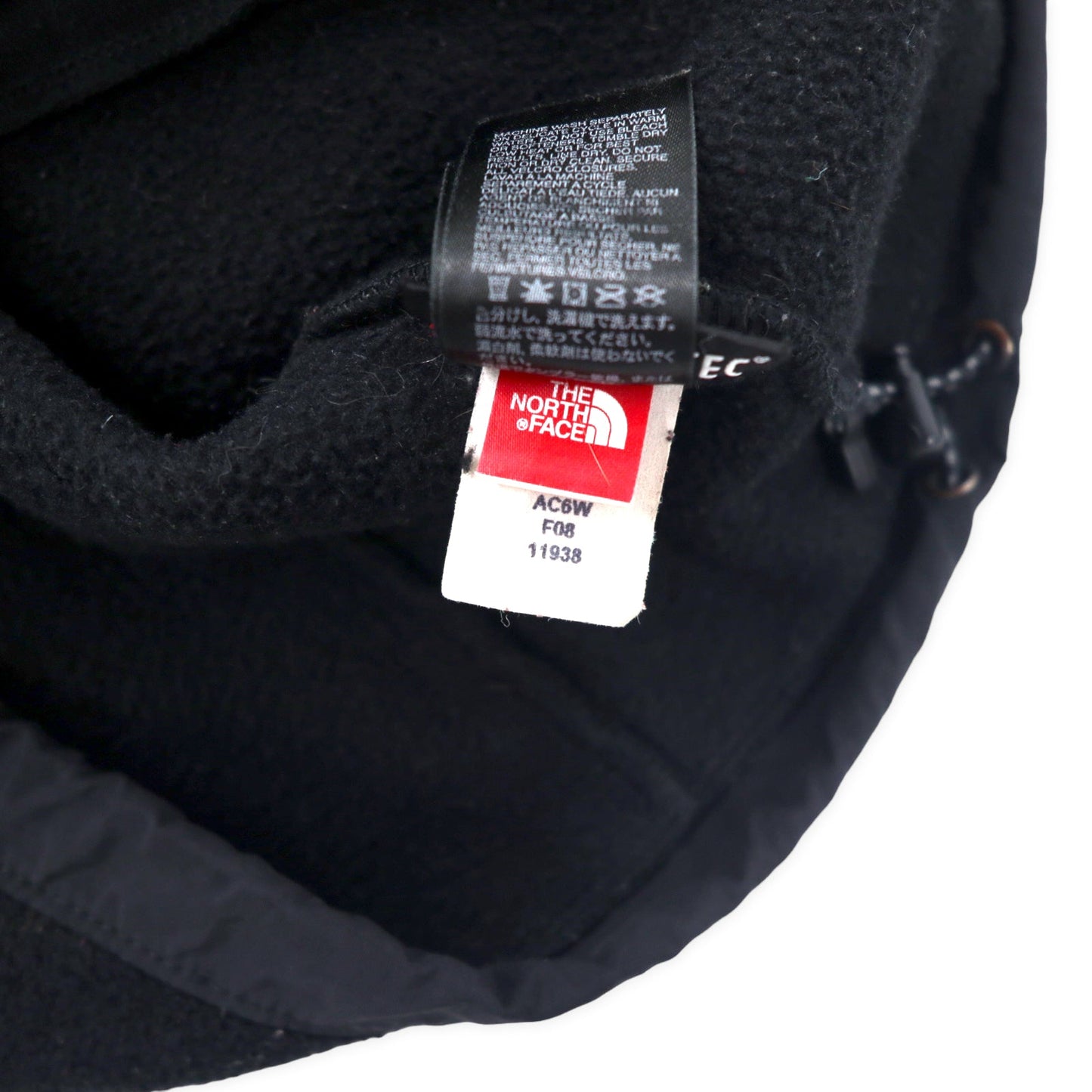 THE NORTH FACE デナリジャケット フリース XS ブラック POLARTEC ポリエステル ロゴ刺繍 エルサルバドル製