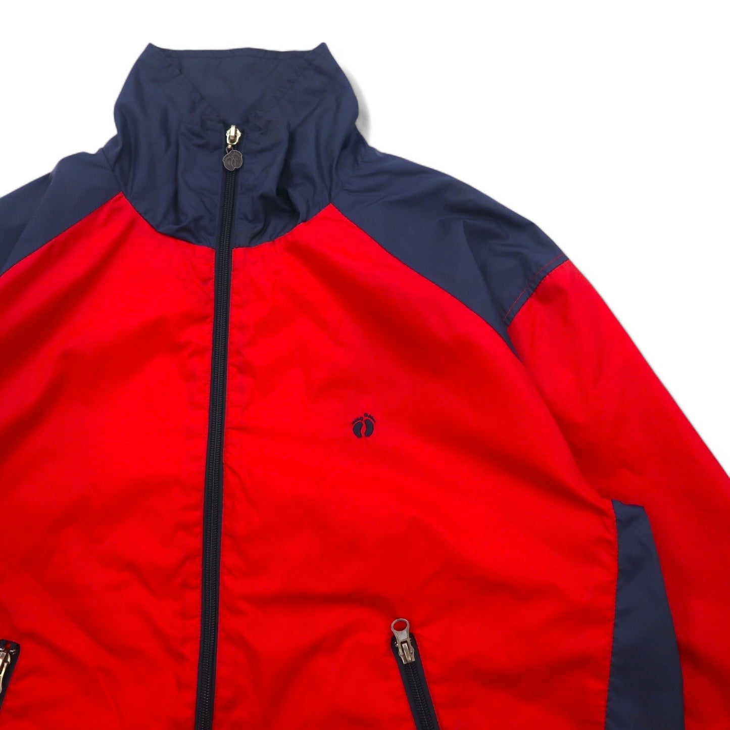 HANG TEN 00年代 ナイロンジャケット トラックジャケット ジャージ L レッド ワンポイントロゴ刺繍