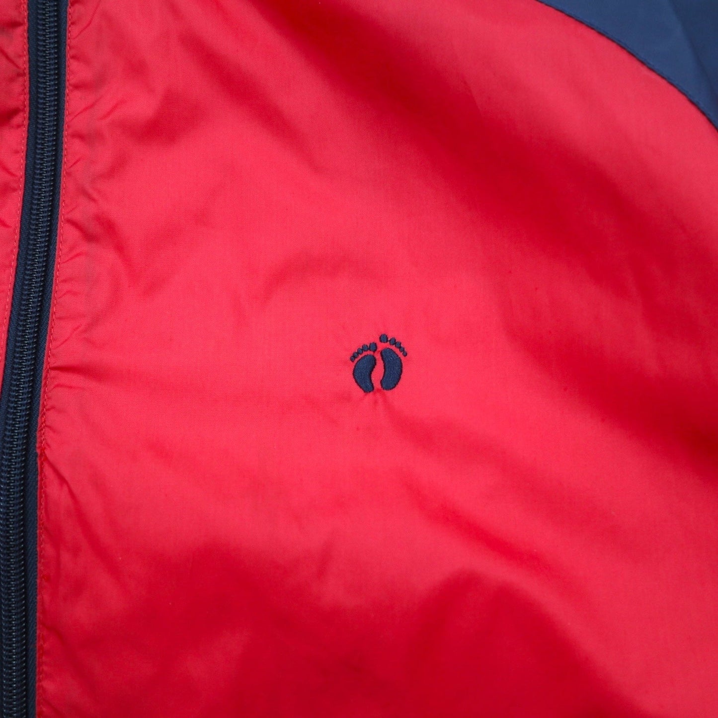 HANG TEN 00年代 ナイロンジャケット トラックジャケット ジャージ L レッド ワンポイントロゴ刺繍