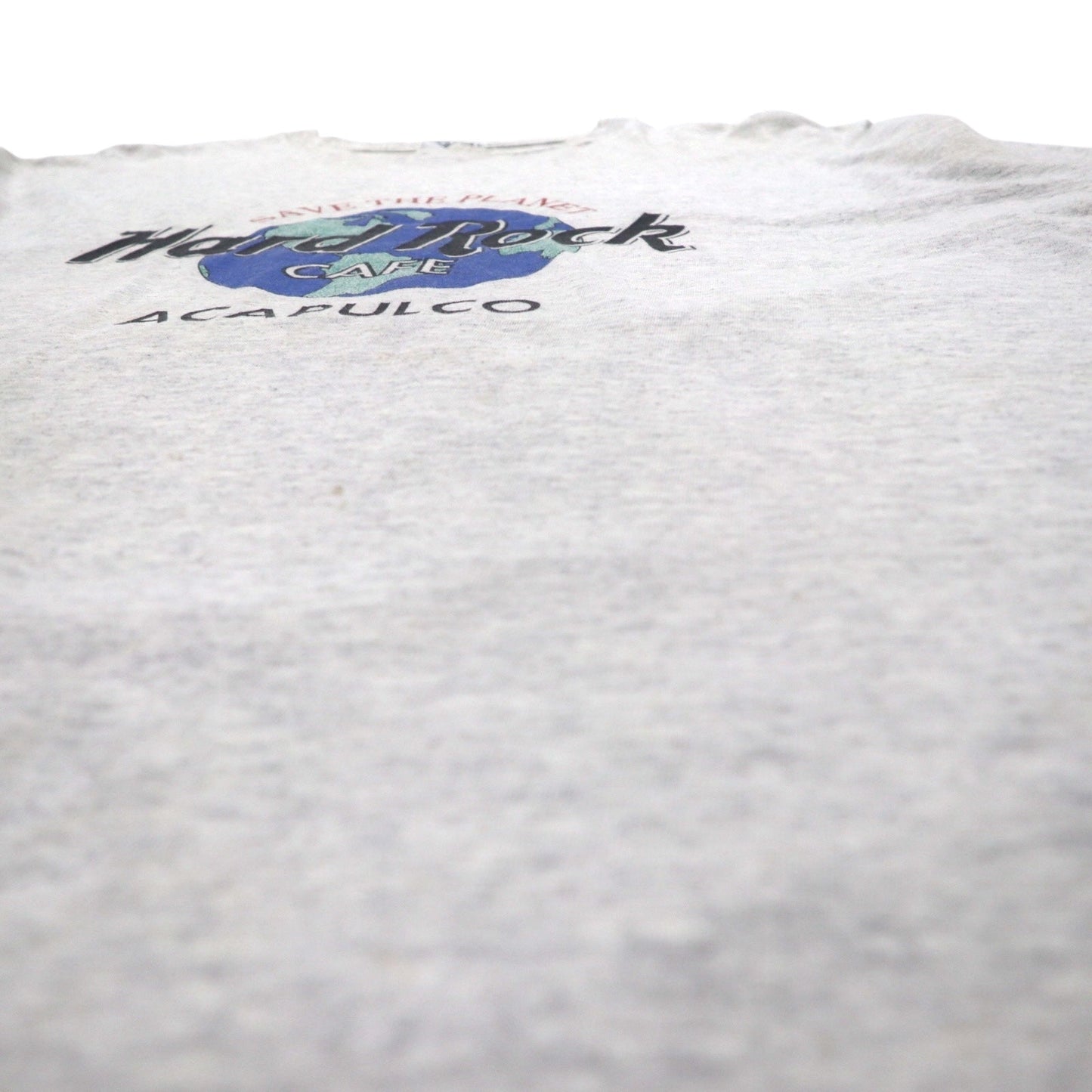 Hard Rock CAFE プリント Tシャツ XL グレー コットン SAVE THE PLANET ACAPULCO メキシコ製
