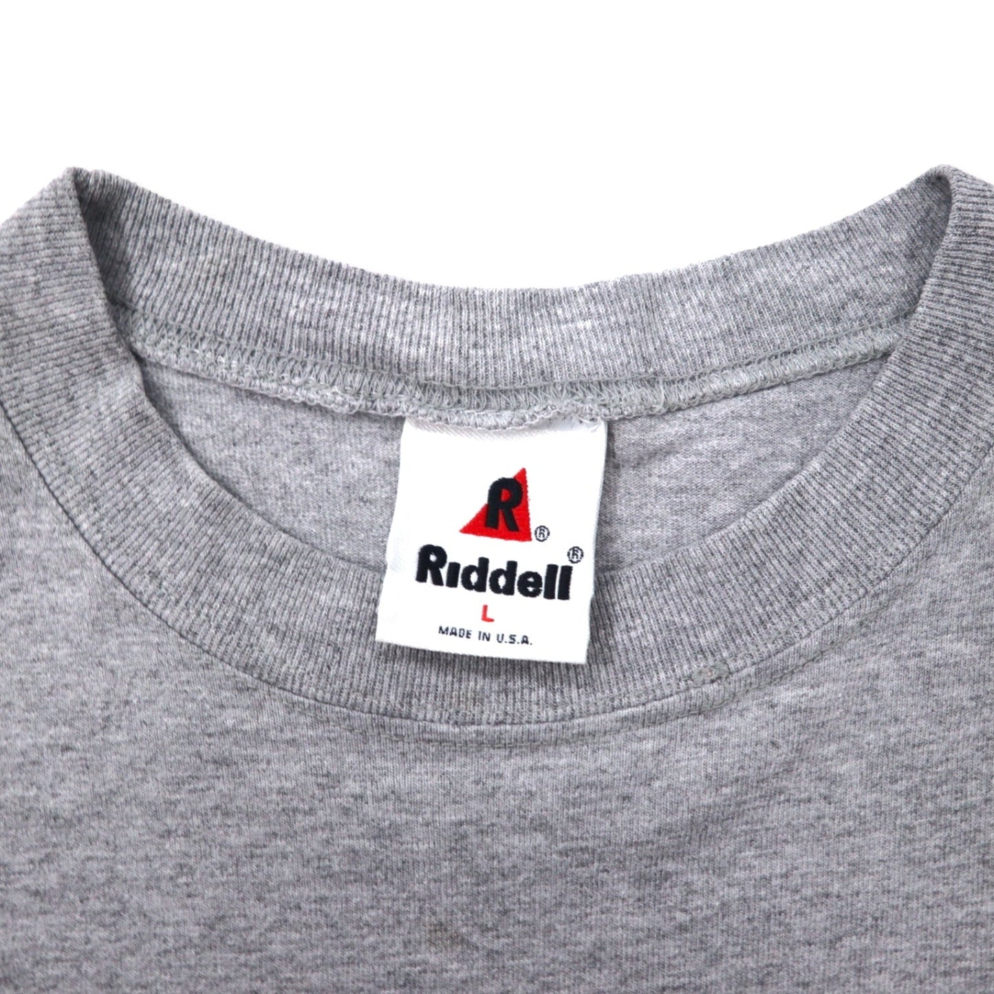 USA製 90年代 Riddell NFL プリント Tシャツ L グレー コットン FALCONS ビッグサイズ