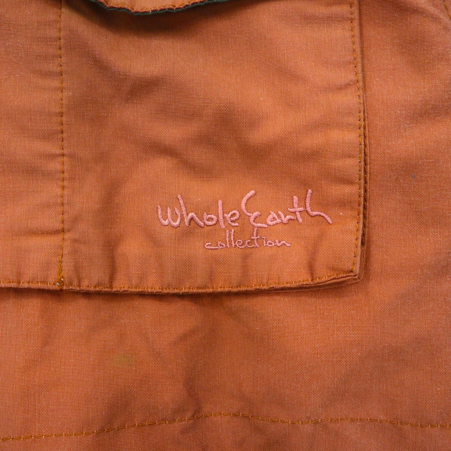 Whole Earth collection 90年代 65/35クロス マウンテンパーカー L オレンジ フード着脱式 ダブルジップ ドローコード