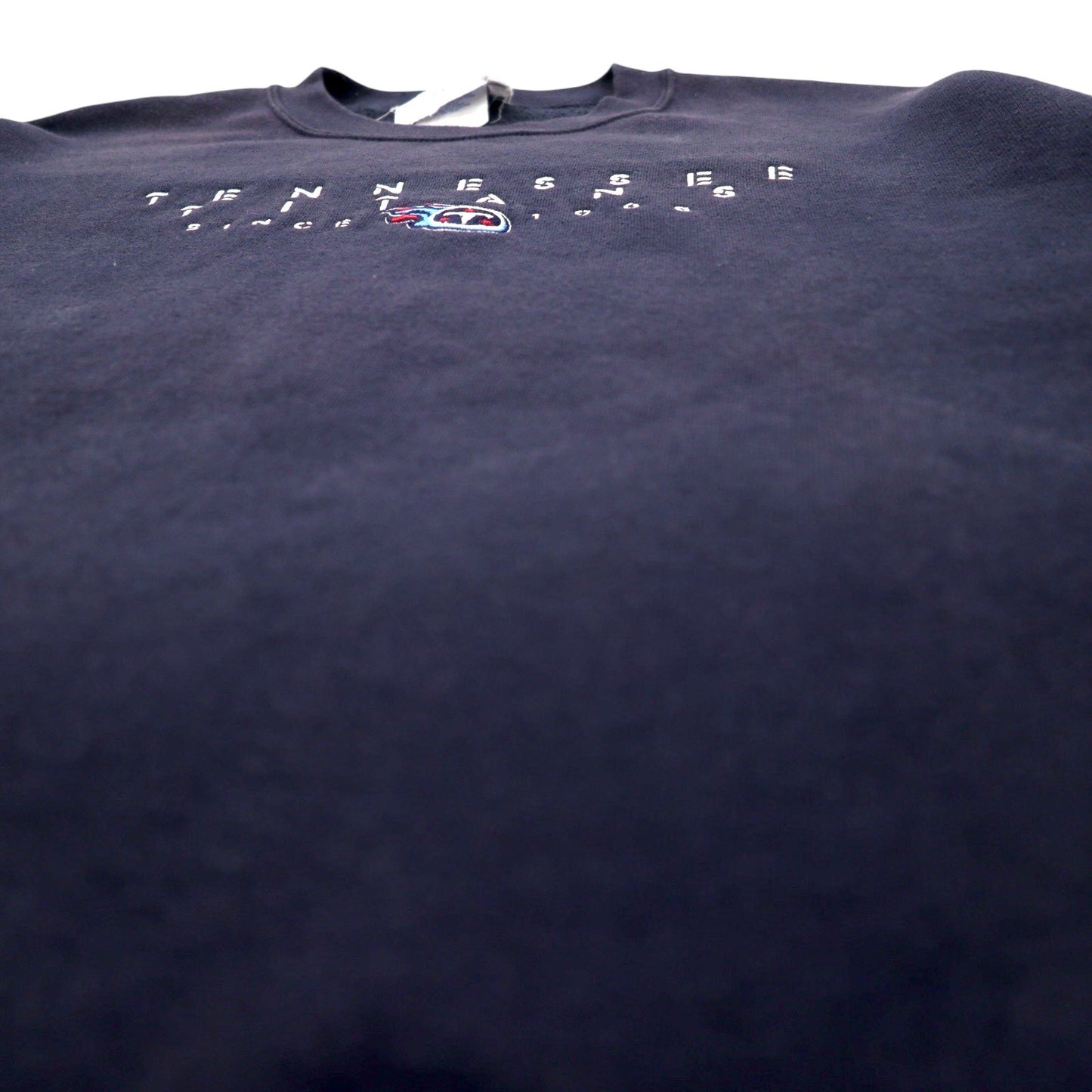majestic USA製 90年代 NFL 刺繍 スウェット XL ネイビー コットン TENNESSEE TITANS