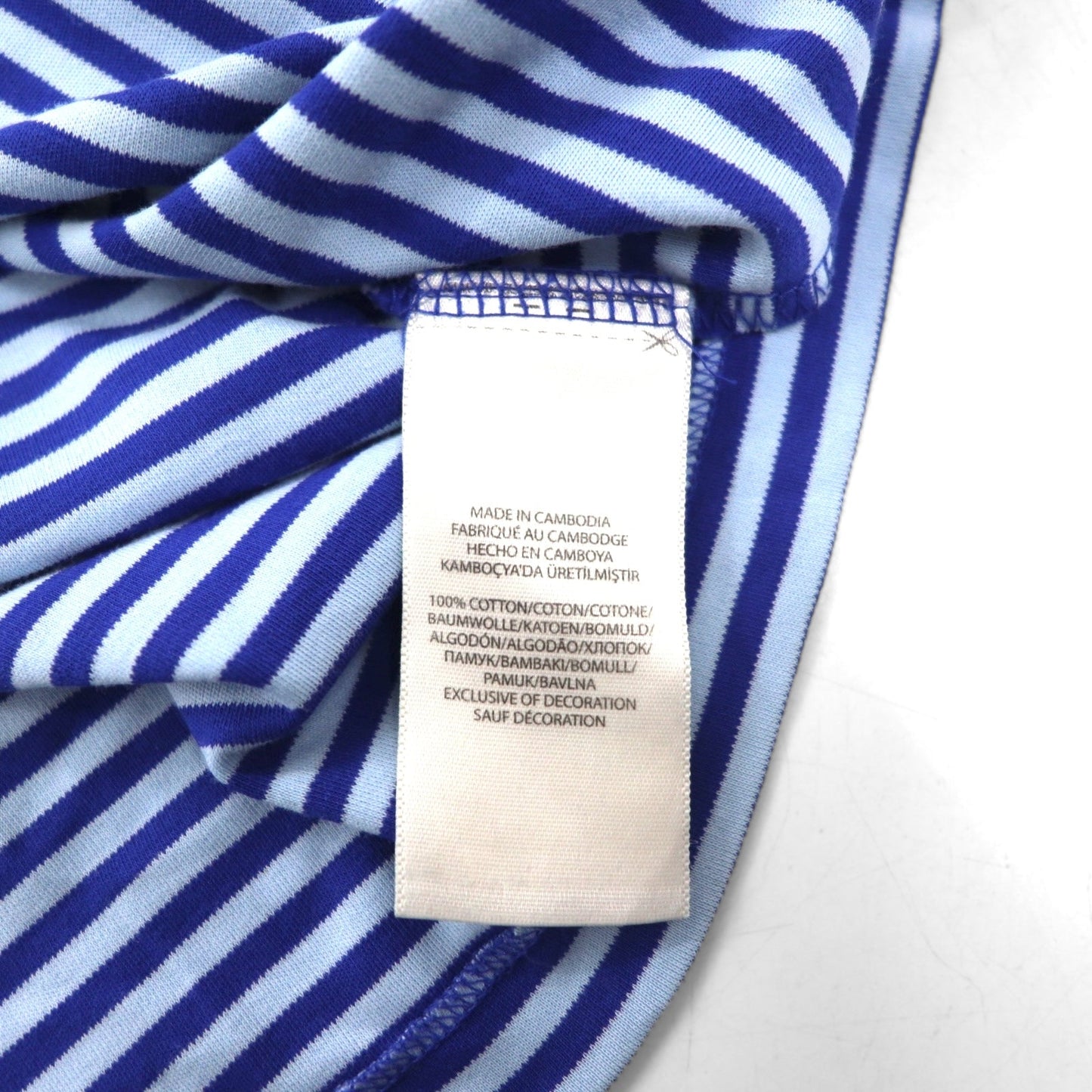 POLO RALPH LAUREN クラシックフィット ボーダー ポロシャツ L ブルー コットン スモールポニー刺繍