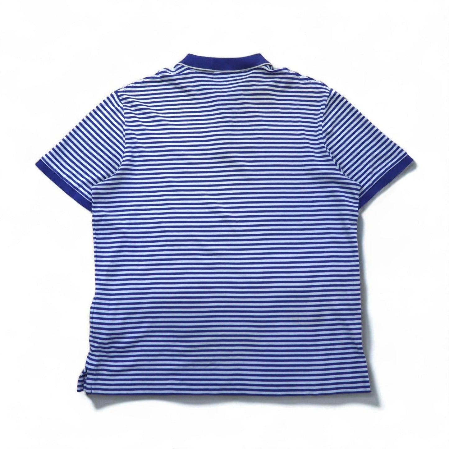 POLO RALPH LAUREN クラシックフィット ボーダー ポロシャツ L ブルー コットン スモールポニー刺繍