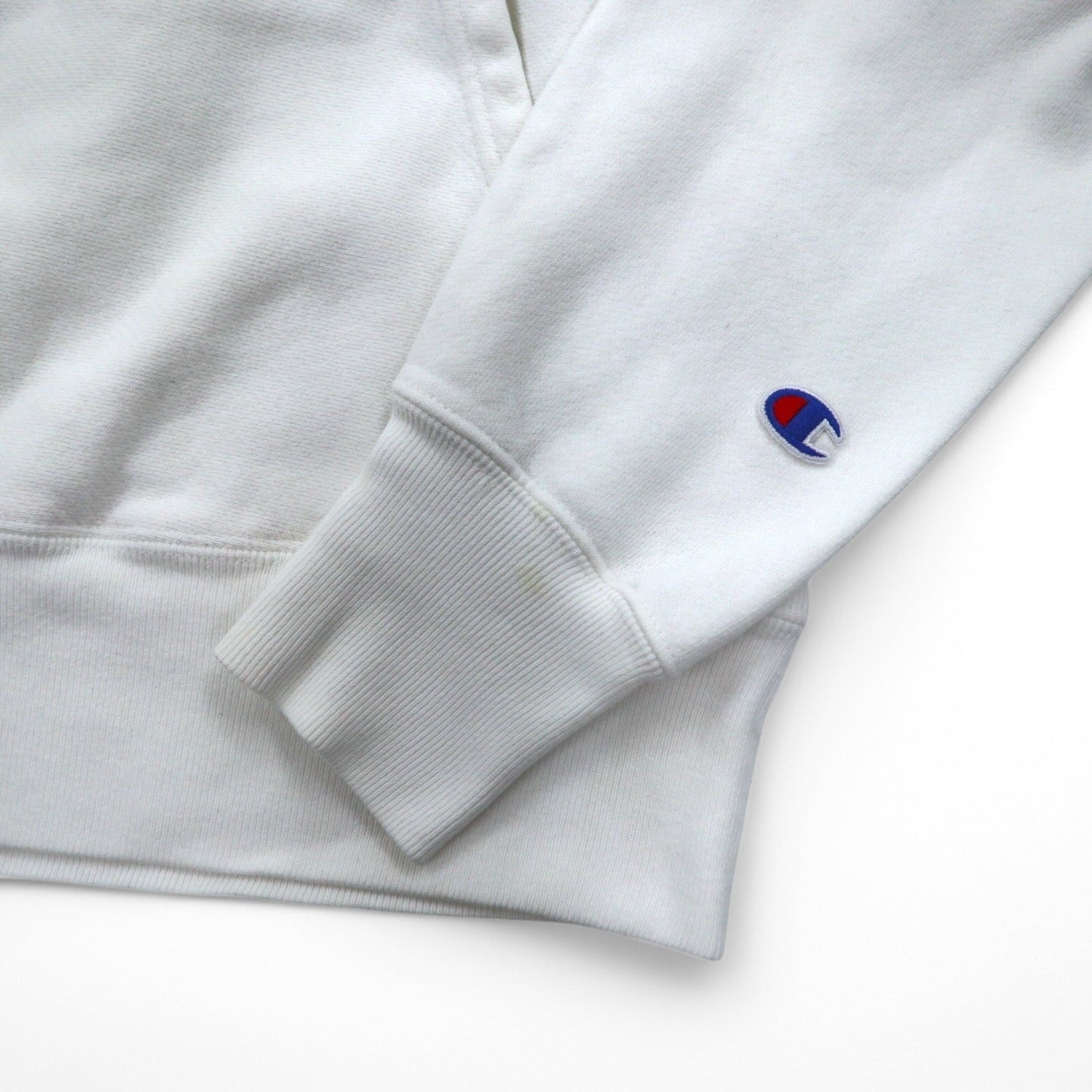 Champion リバースウィーブ REVERSE WEAVE プルオーバー パーカー L ホワイト 青単タグ 復刻 ホンジュラス製