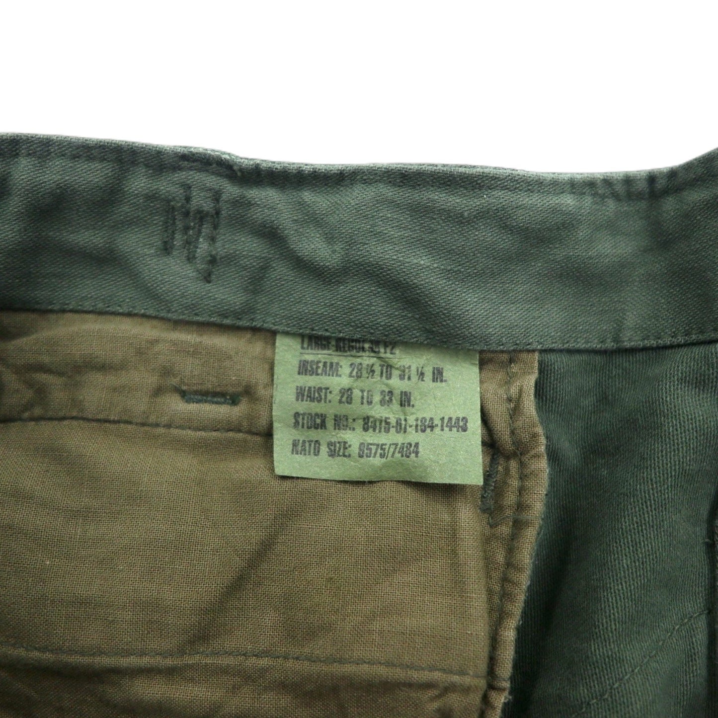 US ARMY 米軍 B.D.U. ミリタリー ダブルニー カーゴパンツ L カーキ 8415-01-184-1443 YMCL KY