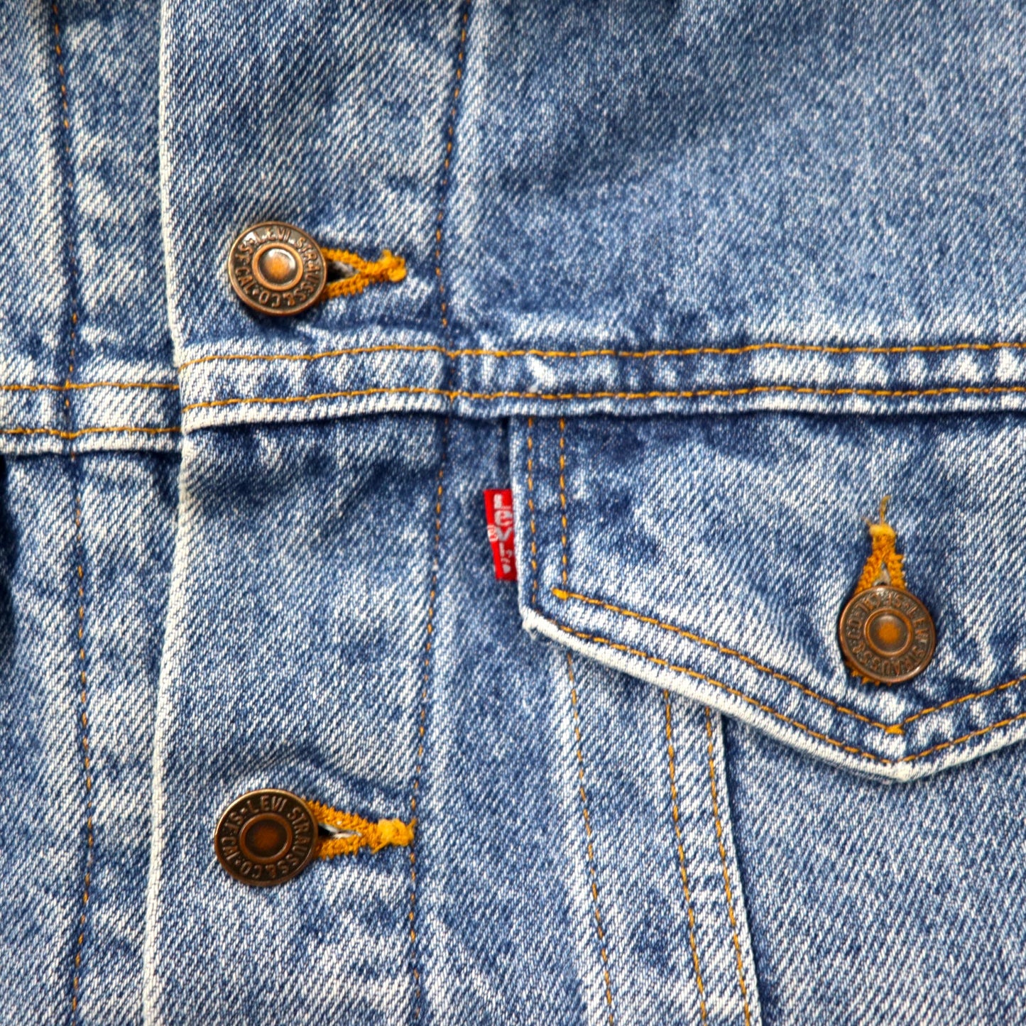 Levi's USA製 70年代 4th デニムジャケット Gジャン M ブルー アイスウォッシュ ボタン裏527 70505