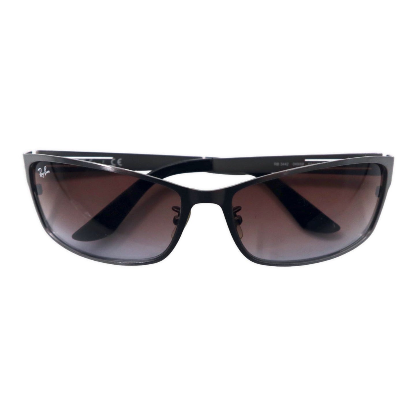 Ray-Ban ガンメタル サングラス ブラック シルバー グラデーションレンズ RB3442 046/68 62-16 130 2N