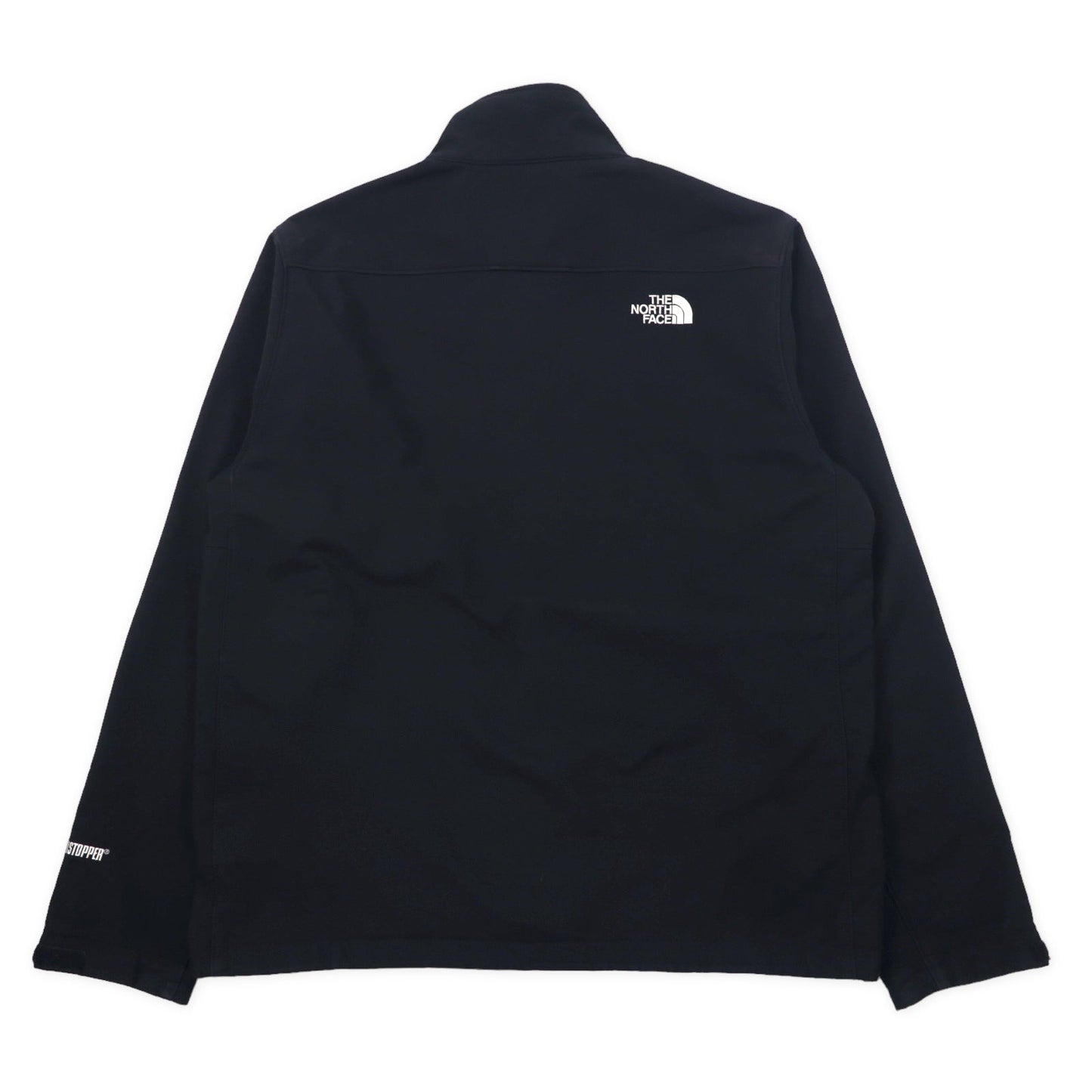 THE NORTH FACE ウィンドストッパー ソフトシェルジャケット L ブラック ポリエステル フリースライニング WIND STOPPER ロゴ刺繍