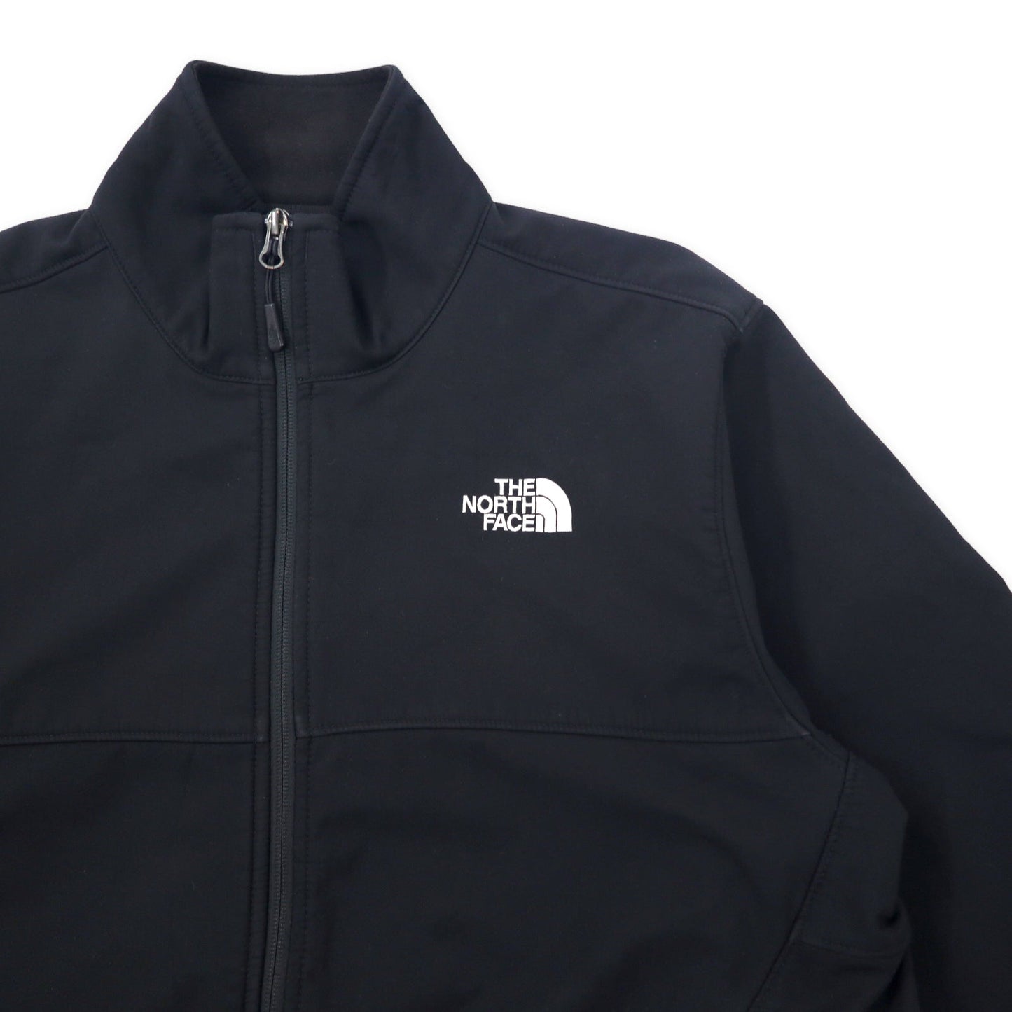 THE NORTH FACE ウィンドストッパー ソフトシェルジャケット L ブラック ポリエステル フリースライニング WIND STOPPER ロゴ刺繍