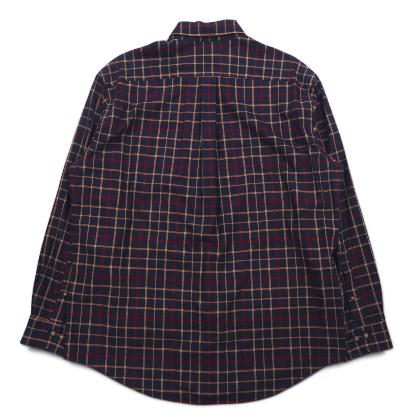 Brooks Brothers 346 ボタンダウンシャツ L ネイビー チェック コットン ビッグサイズ ノンアイロン