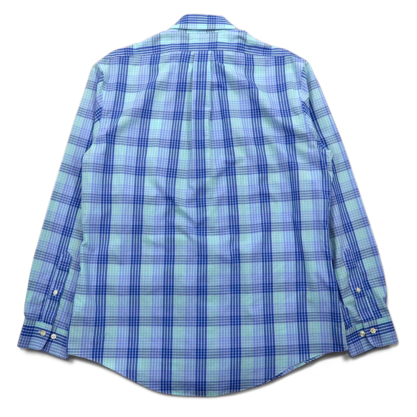 Brooks Brothers REGENT ボタンダウンシャツ L ブルー チェック コットン ノンアイロン