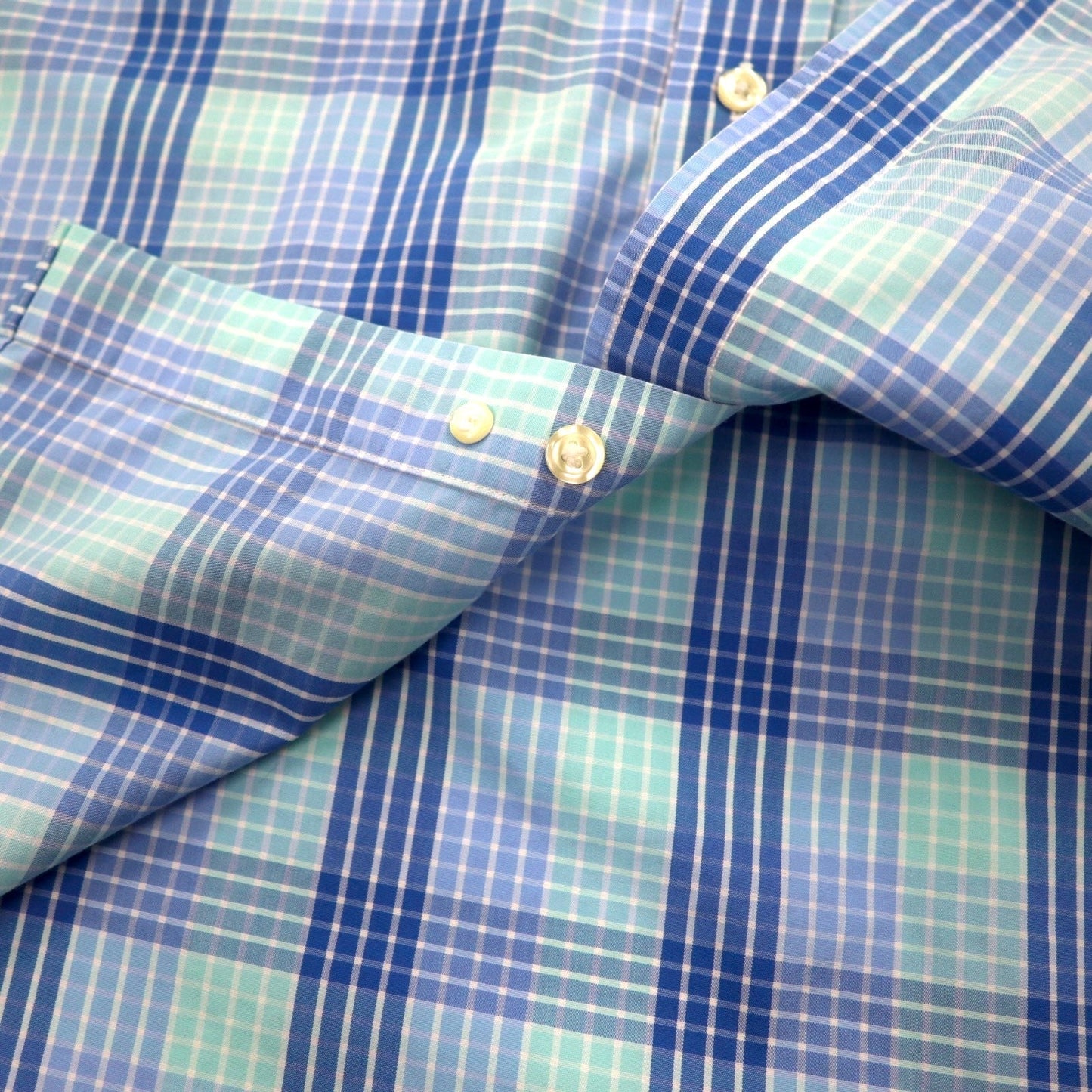 Brooks Brothers REGENT ボタンダウンシャツ L ブルー チェック コットン ノンアイロン