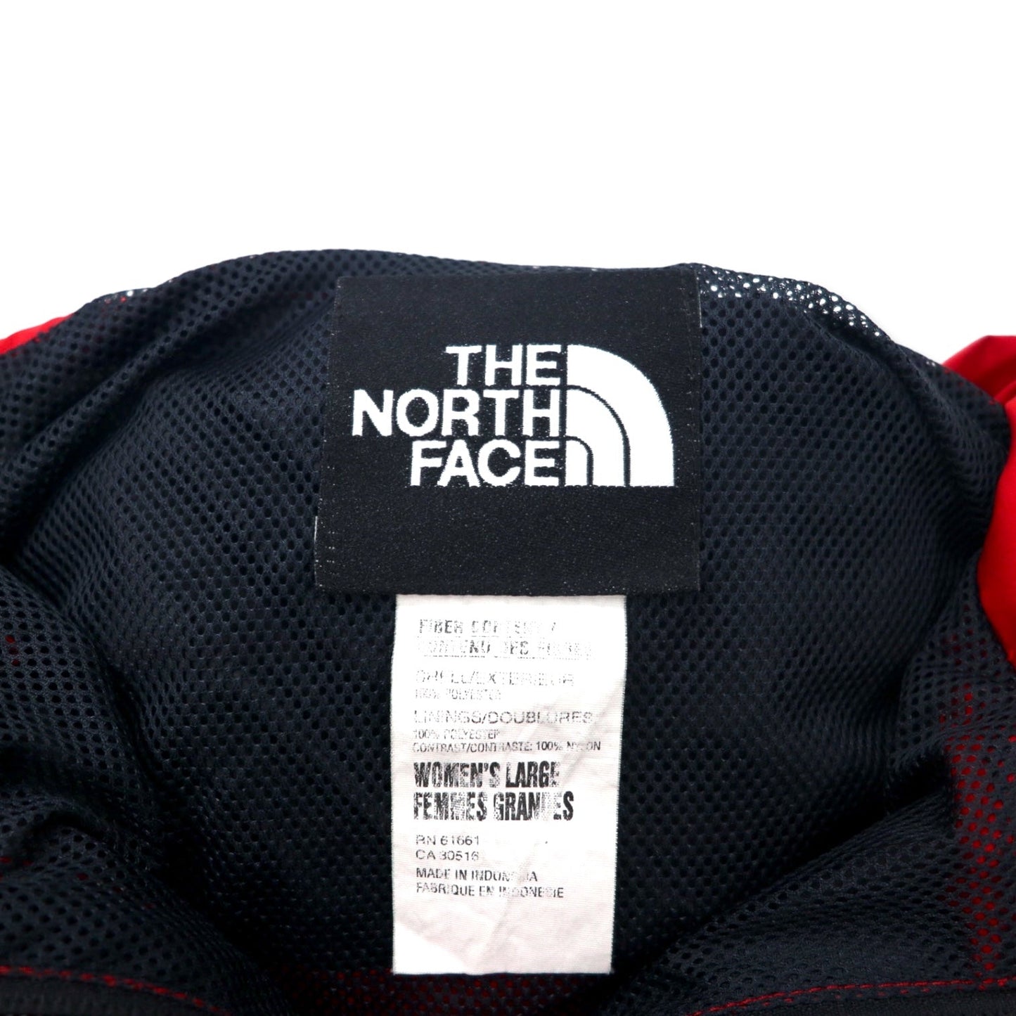 THE NORTH FACE 90年代 マウンテンパーカー L レッド ブラック ポリエステル メッシュライナー ドローコード ダブルジップ