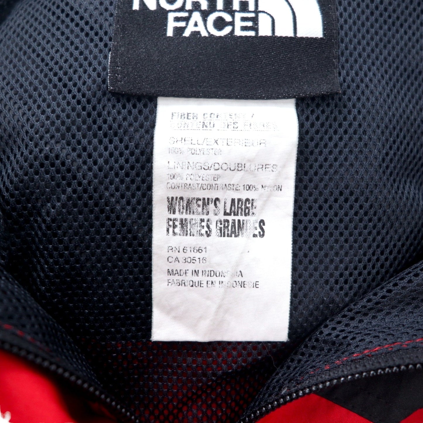 THE NORTH FACE 90年代 マウンテンパーカー L レッド ブラック ポリエステル メッシュライナー ドローコード ダブルジップ