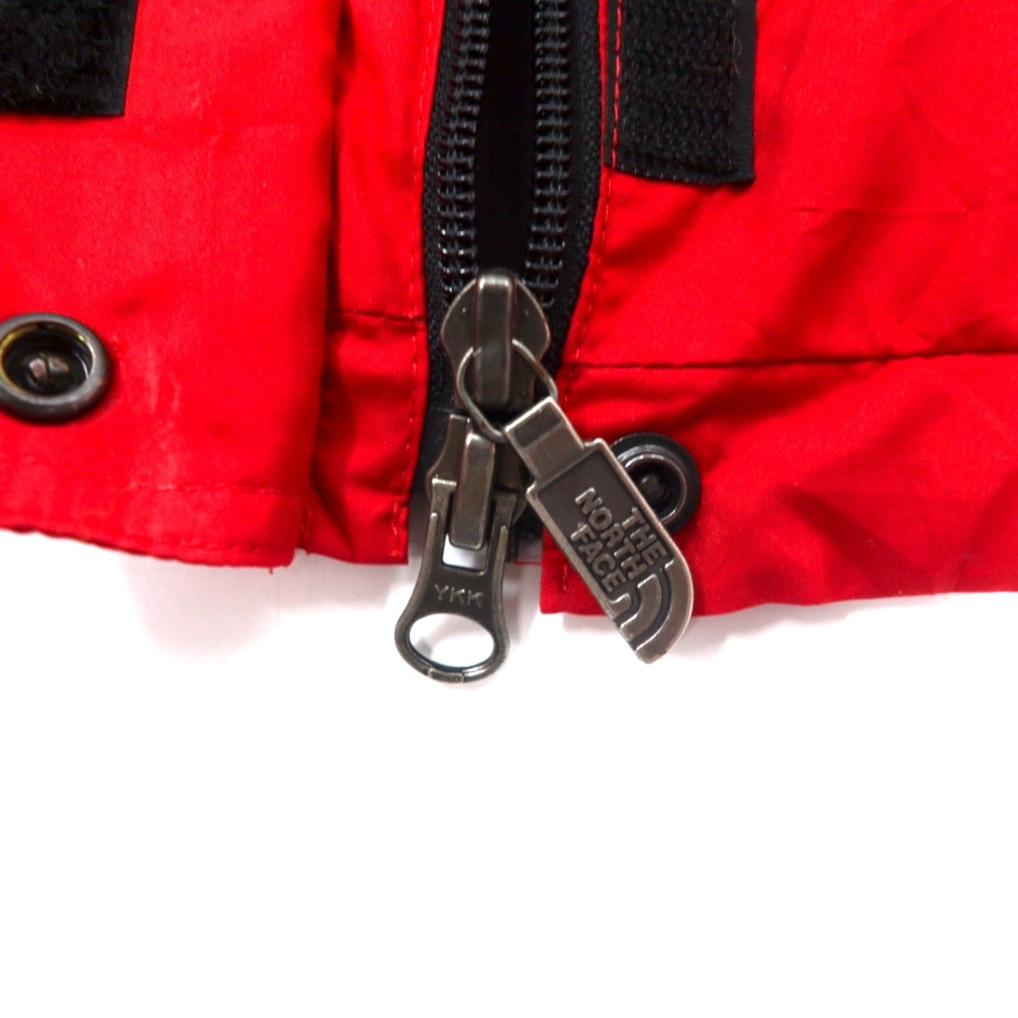 THE NORTH FACE 90年代 マウンテンパーカー L レッド ブラック ポリエステル メッシュライナー ドローコード ダブルジップ