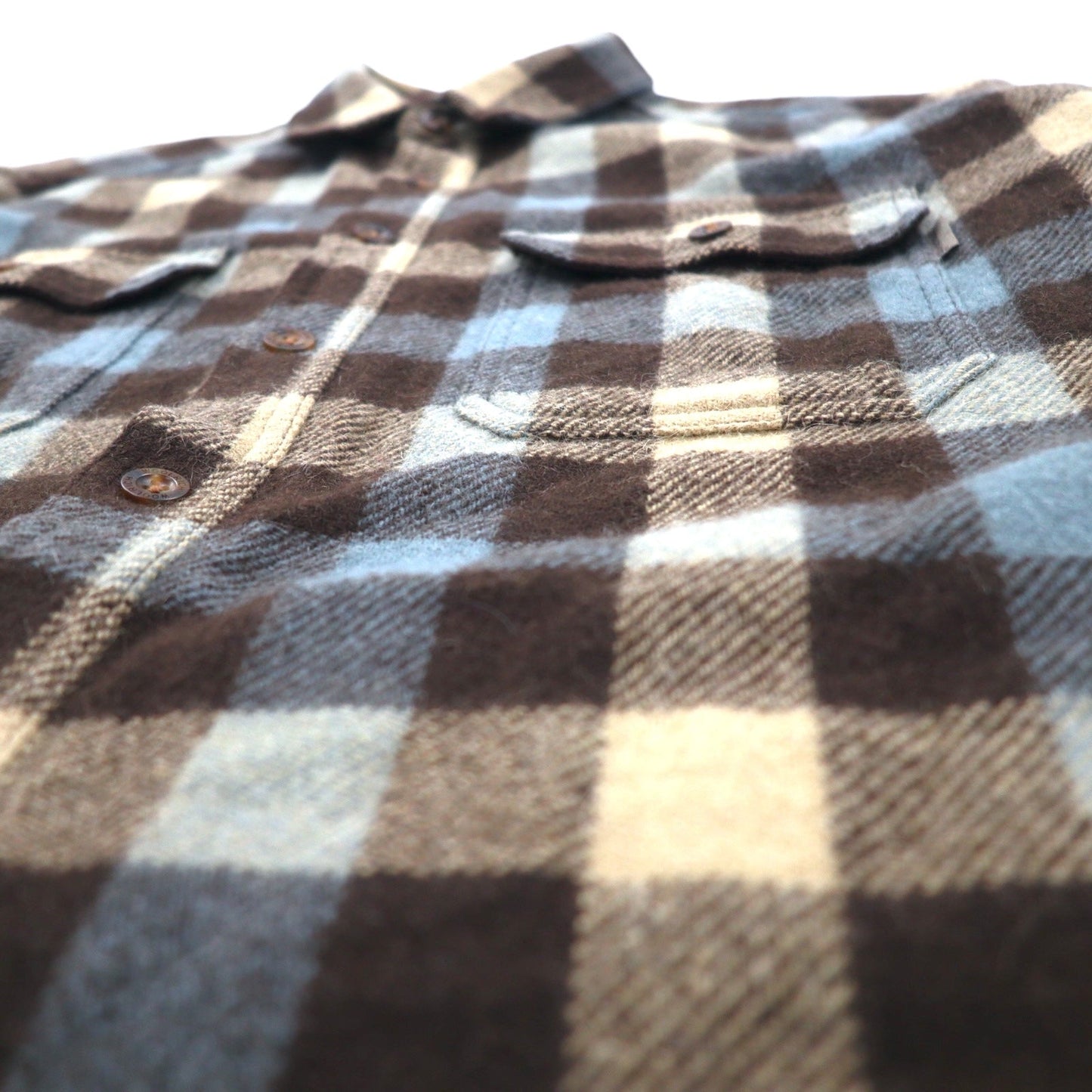 WOOLRICH フランネル ワーク シャツ XL ベージュ ブラウン チェック モカ