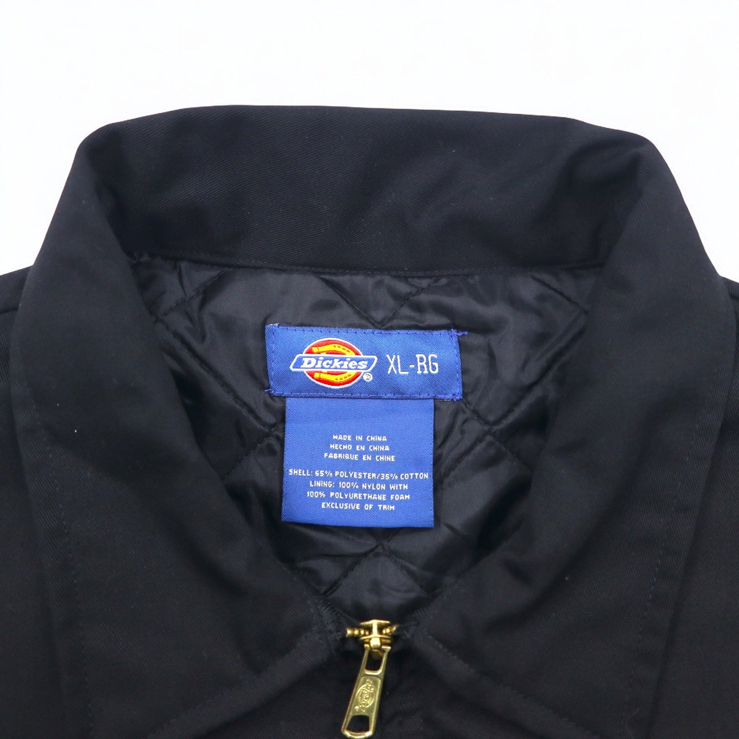 Dickies ワークジャケット ハリントンジャケット XL ブラック キルティングライナー