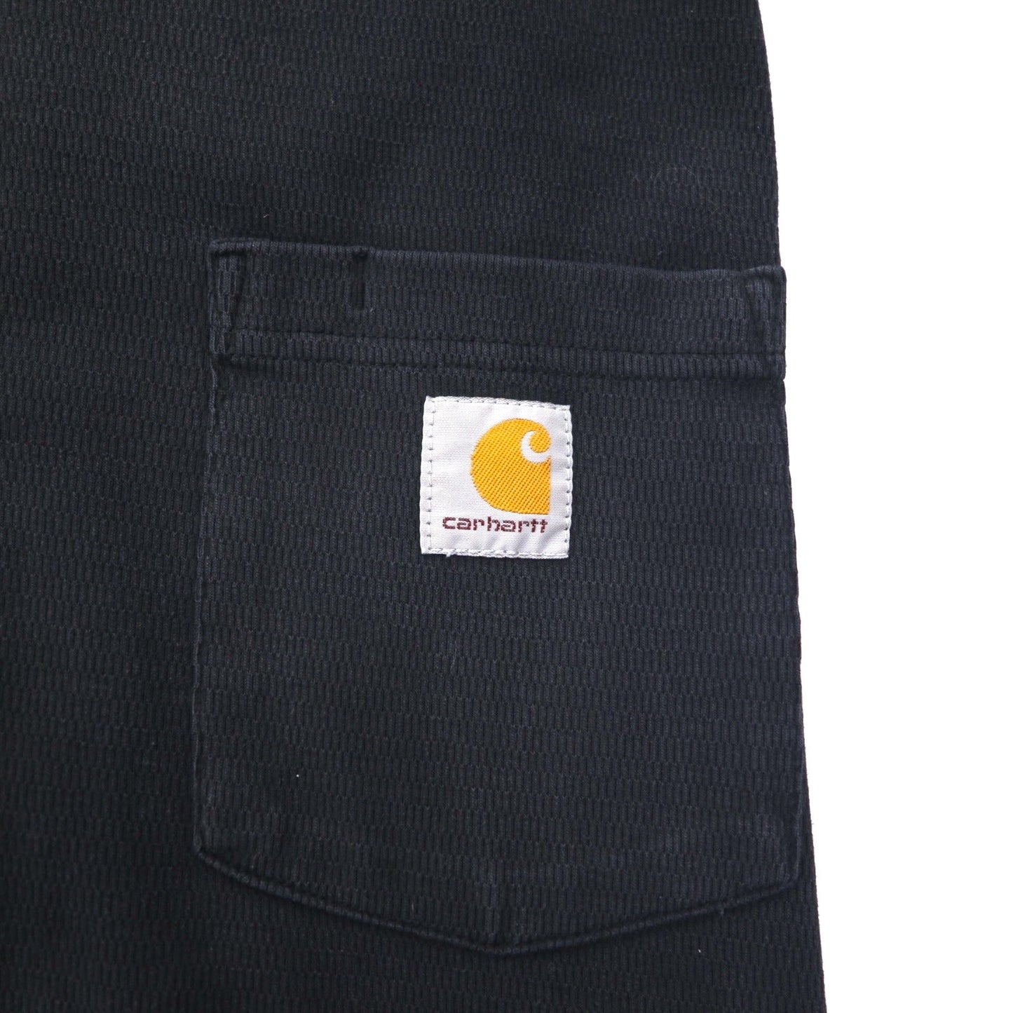 Carhartt ヘビーウェイト ロングスリーブ サーマル ヘンリーネック ロンT 2XL RELAXED FIT ブラック 104429 TK4429