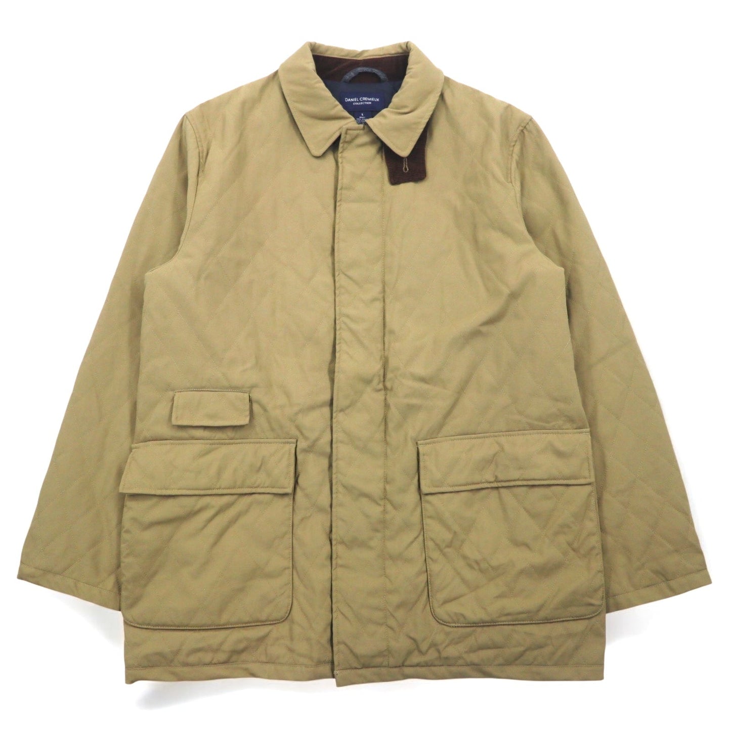 DANIEL CREMIEUX COLLECTION キルティングジャケット L ベージュ ナイロン 中綿 チンストラップ