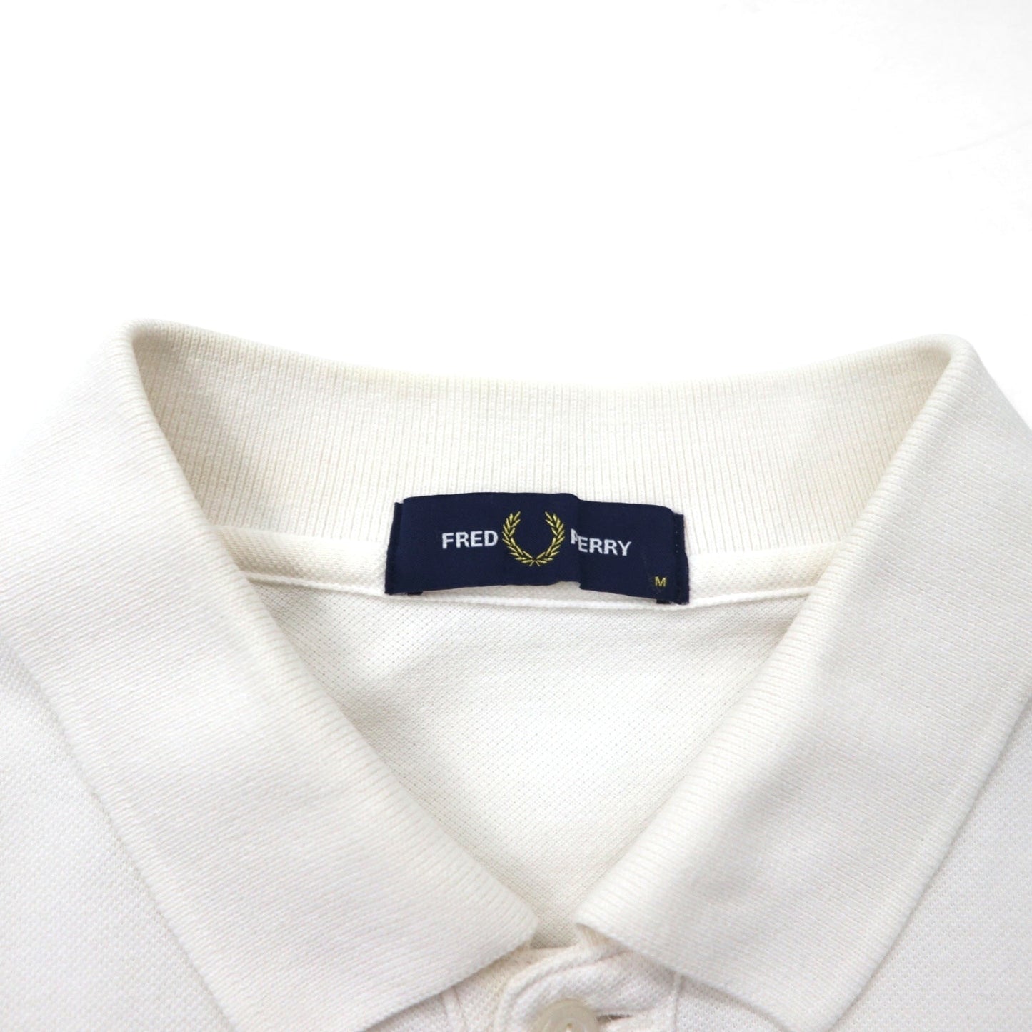 FREDPERRY サイド テープド ピケ ポロシャツ Side Taped Pique M ホワイト コットン 鹿の子 F1860 日本製